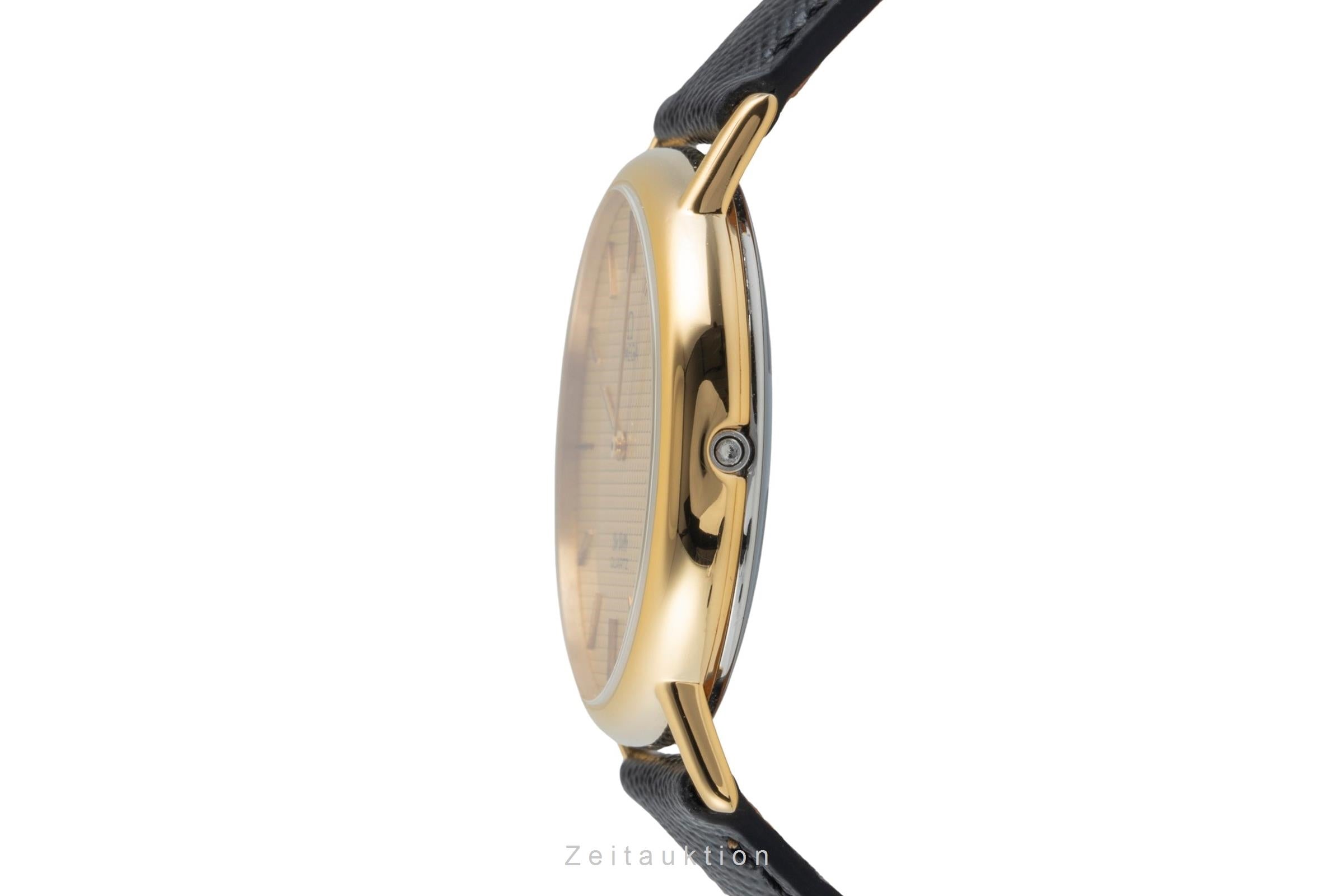 Omega De Ville acero / banado en oro cuarzo reloj para caballeros 191.0092 Vintage  [2603882]