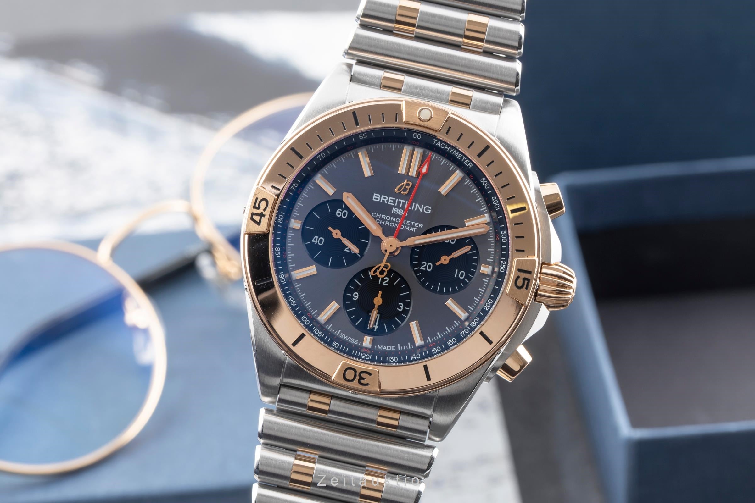 Breitling Chronomat 42 B01 Stahl / Gold Automatik Ref. UB0134101B1U1 B&P 2020 [2603885]