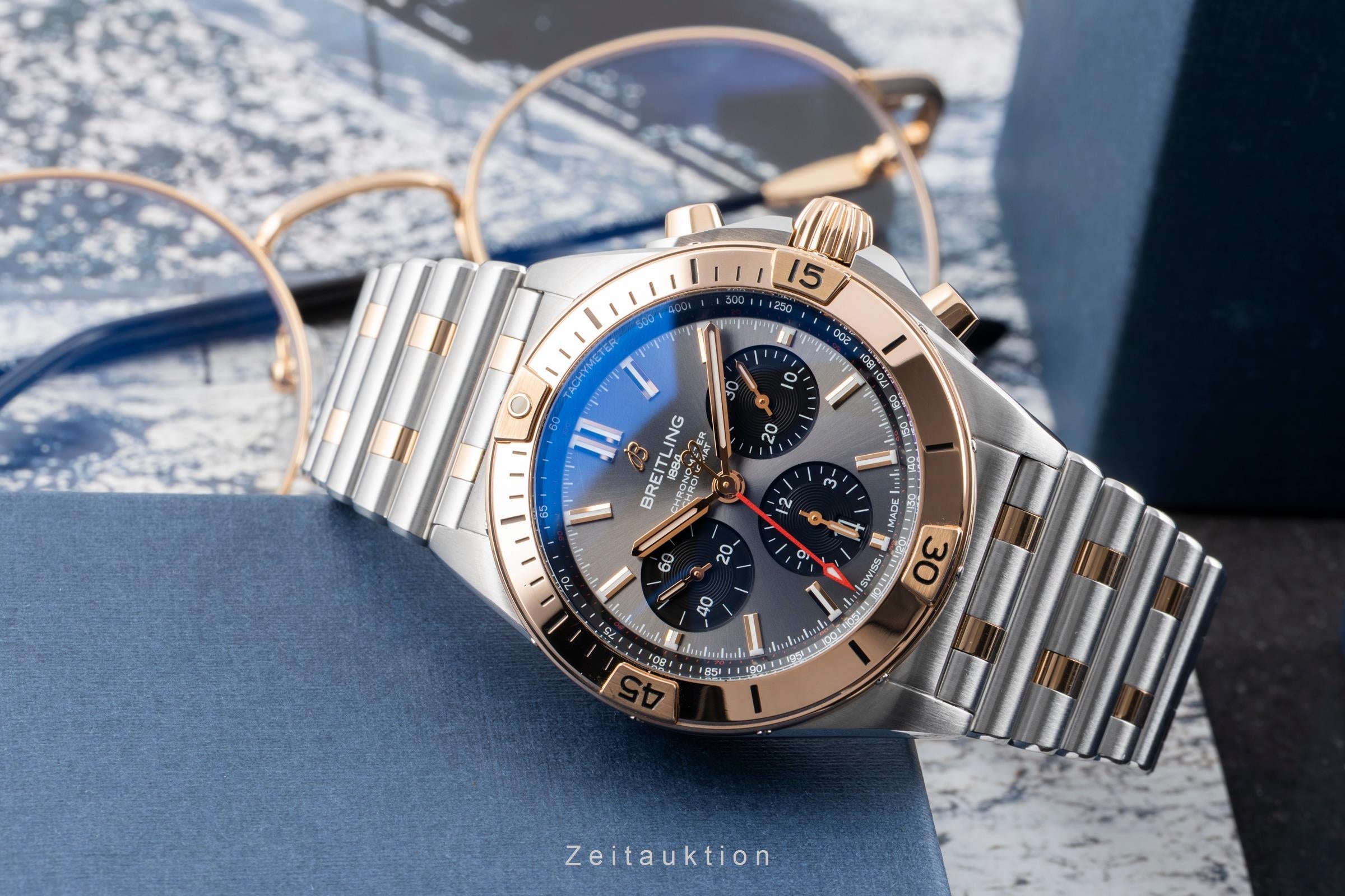 Breitling Chronomat 42 B01 Stahl / Gold Automatik Ref. UB0134101B1U1 B&P 2020 [2603885]