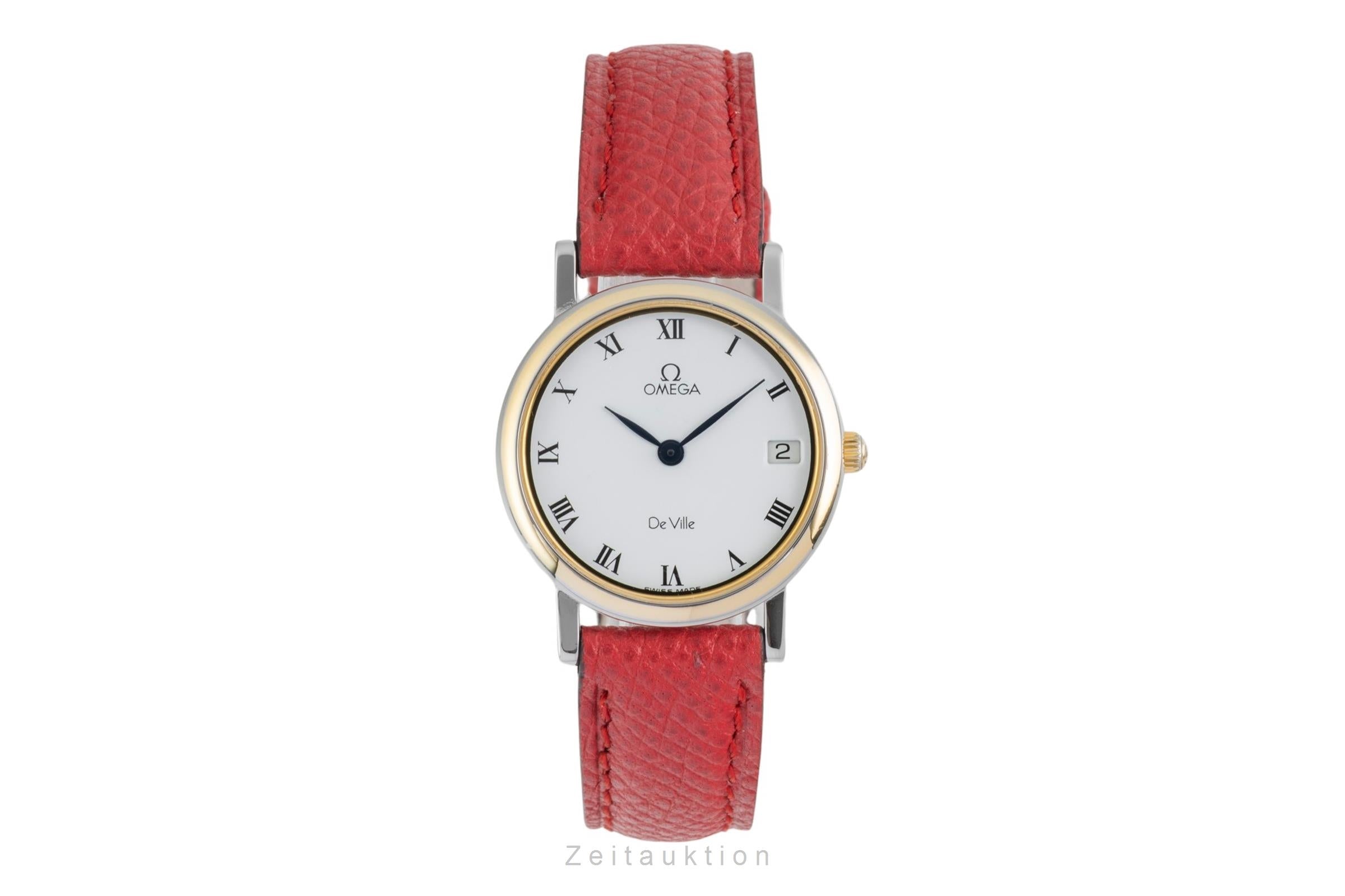 Omega De Ville acier / doré quartz montre pour femmes 596.2379  [2603901]