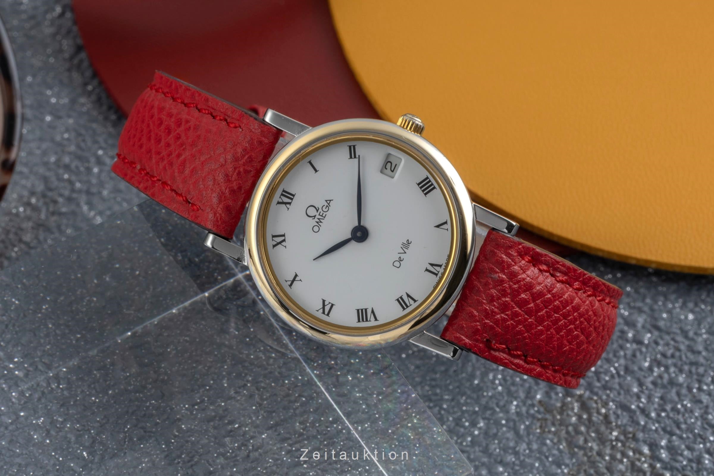Omega De Ville acier / doré quartz montre pour femmes 596.2379  [2603901]