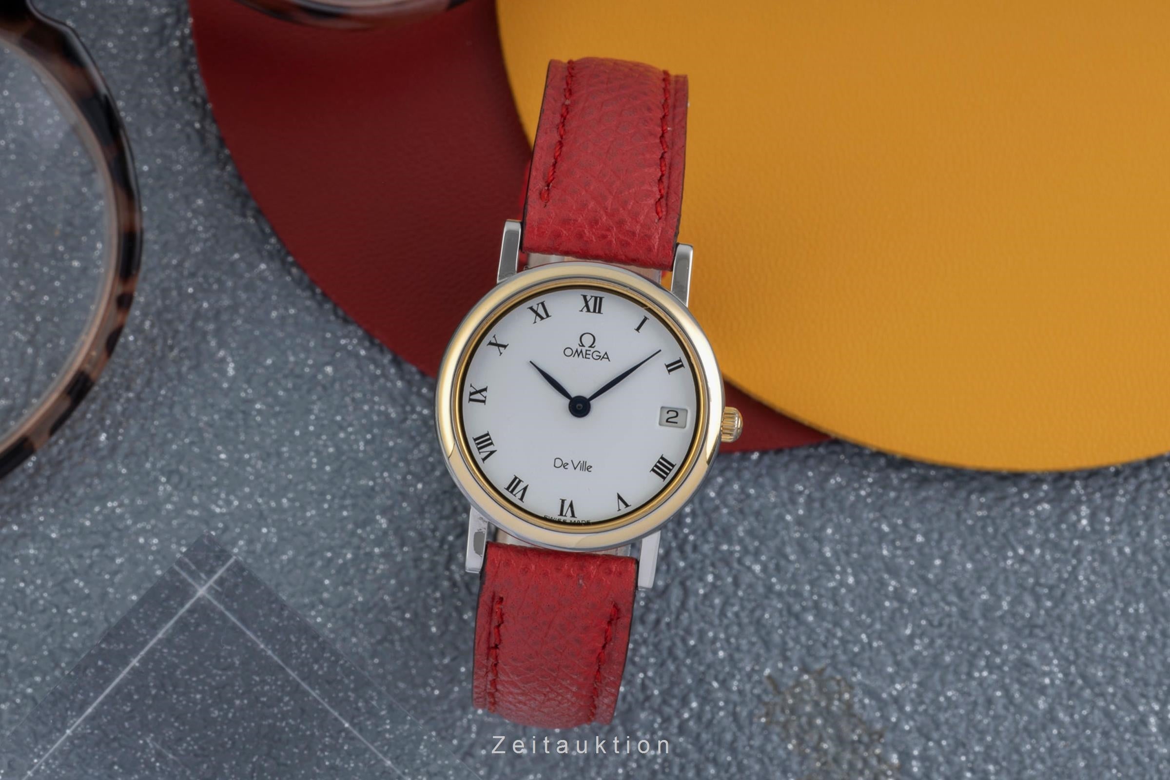 Omega De Ville acier / doré quartz montre pour femmes 596.2379  [2603901]