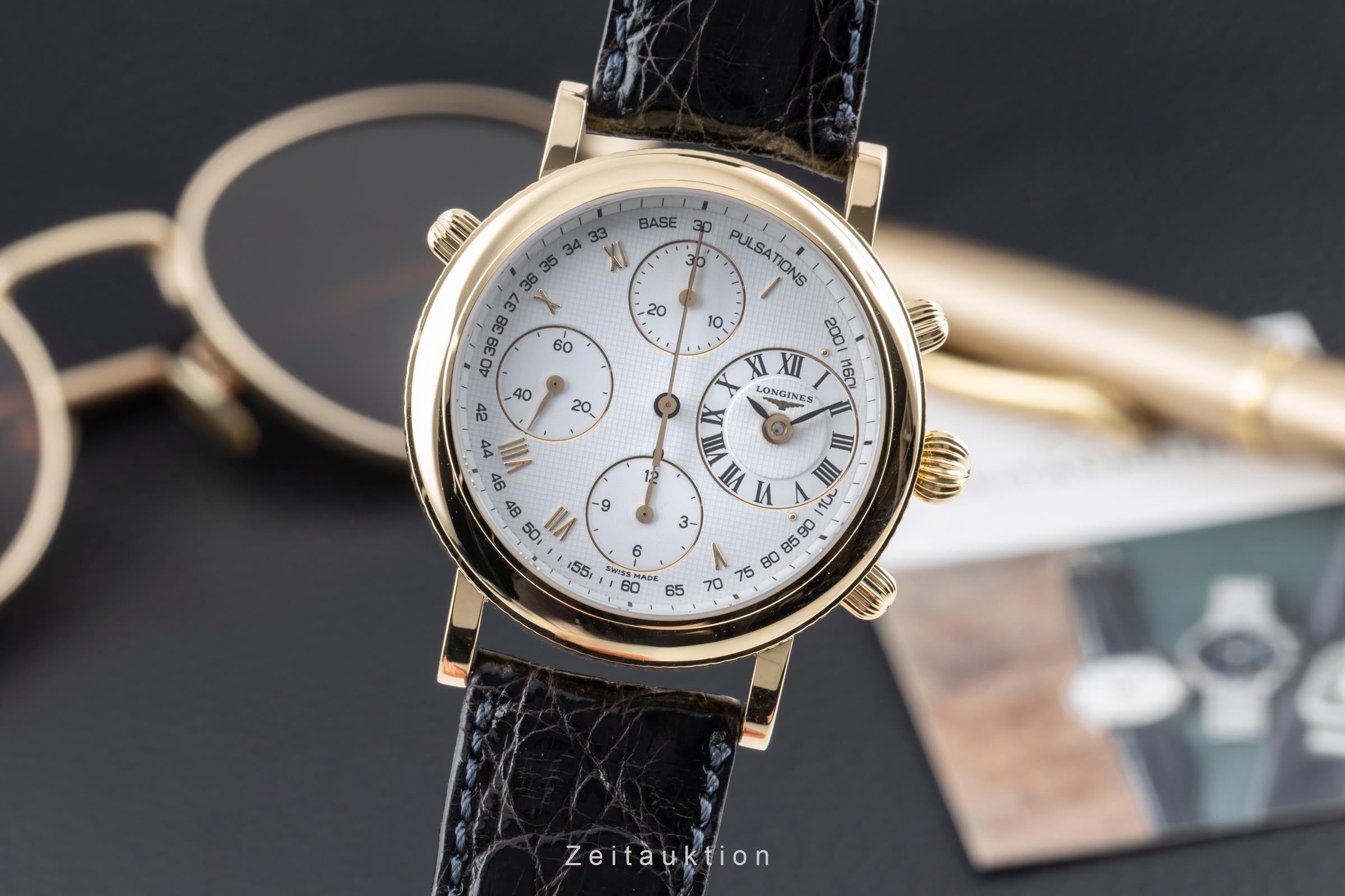 Longines Ernest Francillon 18K Gold Chronograph Rattrapante Automatik L4.654.6 [2603902]