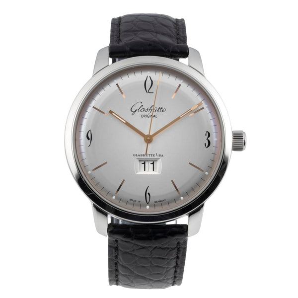 Glashütte Sixties acero automático reloj para caballeros 2-39-47-01-02-04 LP: 8800EUR  [2603911]
