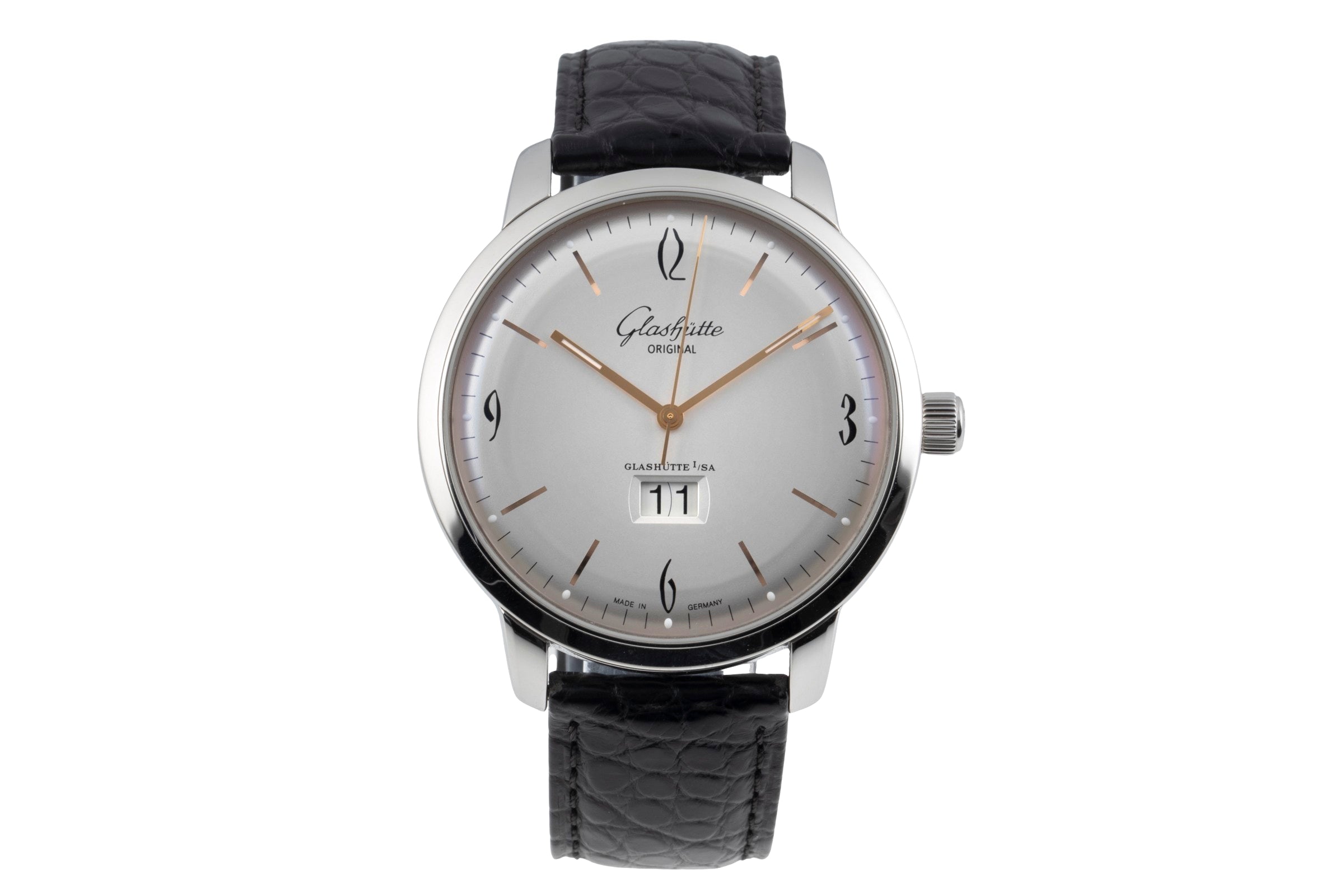 Glashütte Sixties acier automatique montre pour hommes 2-39-47-01-02-04 LP: 8800EUR  [2603911]