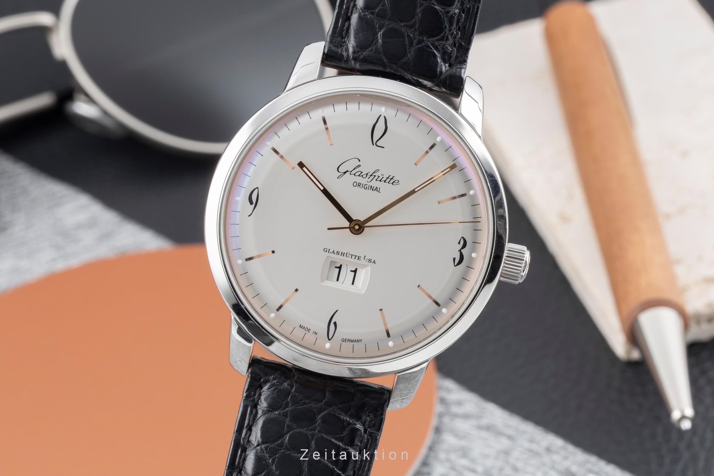 Glashütte Sixties acero automático reloj para caballeros 2-39-47-01-02-04 LP: 8800EUR  [2603911]