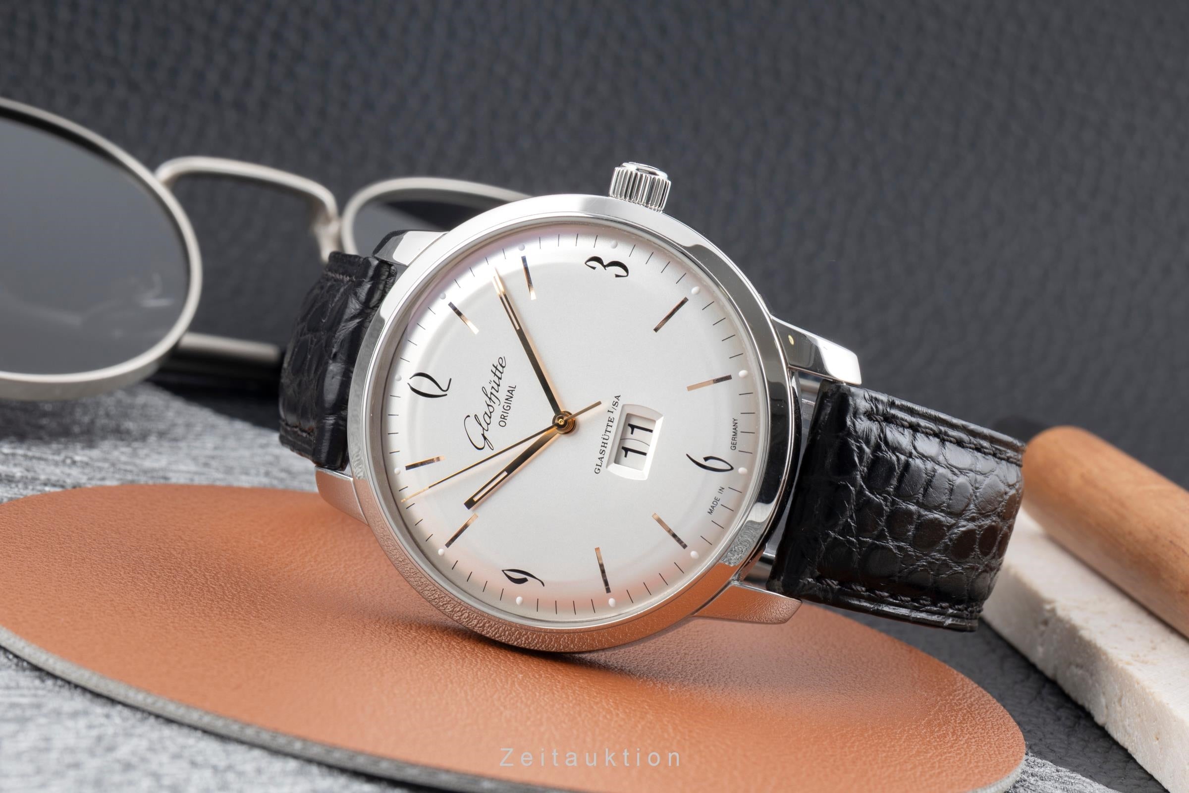 Glashütte Sixties acero automático reloj para caballeros 2-39-47-01-02-04 LP: 8800EUR  [2603911]