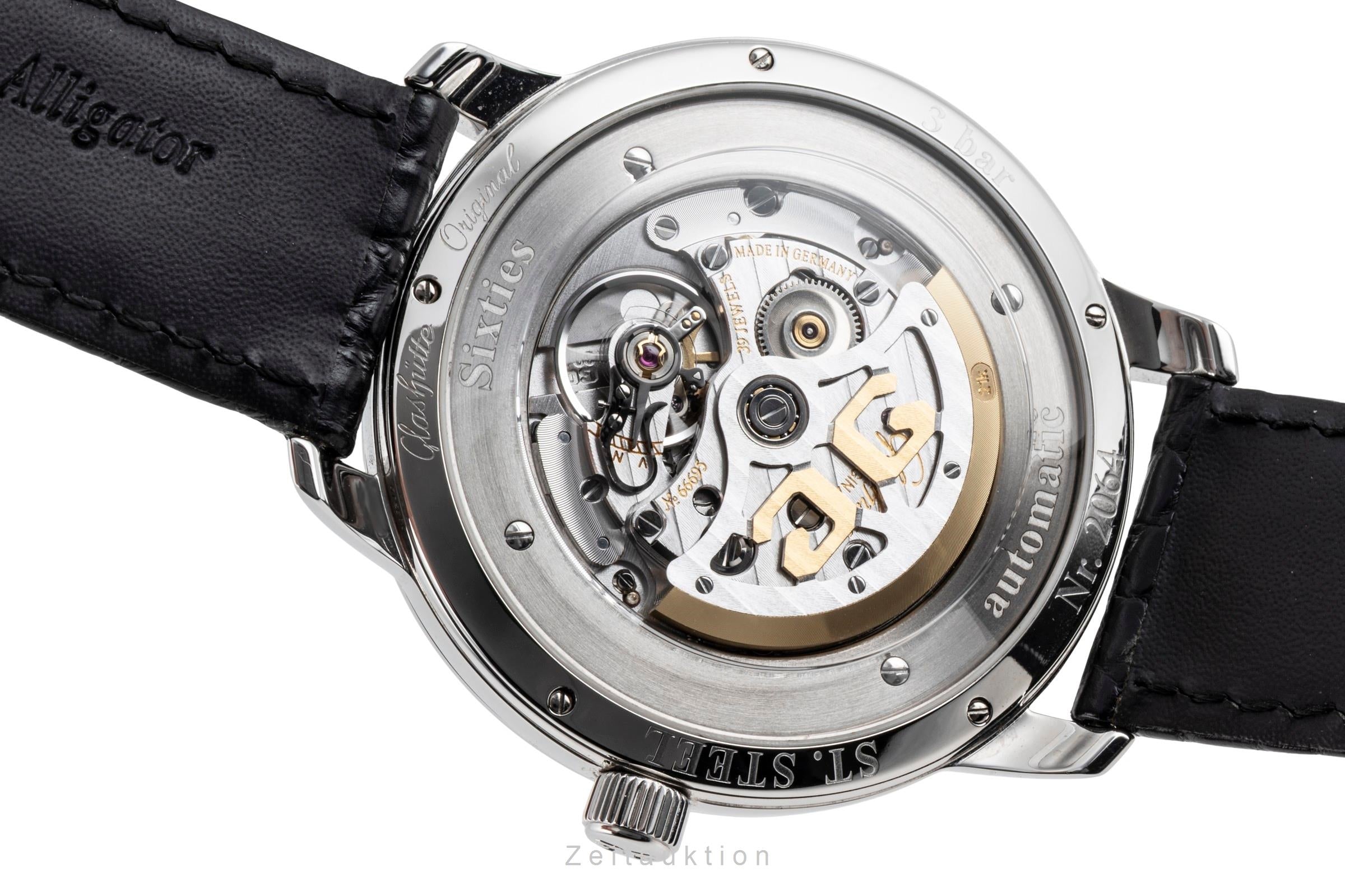 Glashütte Sixties acero automático reloj para caballeros 2-39-47-01-02-04 LP: 8800EUR  [2603911]