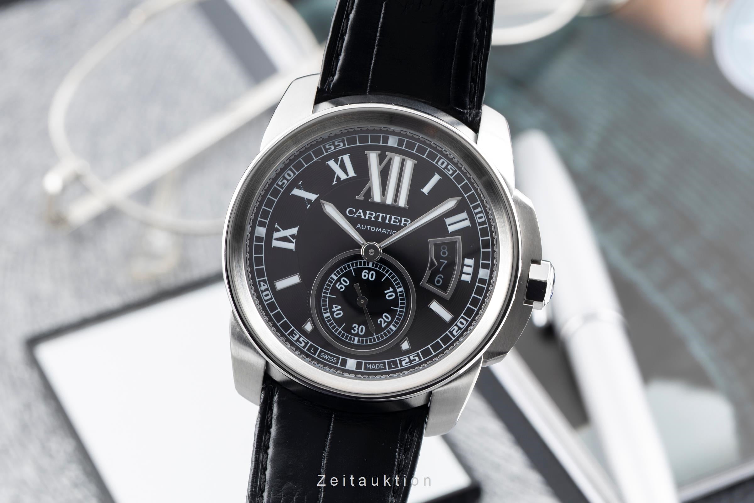 Cartier Calibre de Cartier 42 Edelstahl Automatik Herrenuhr Ref. W7100041 3389 [2603922]