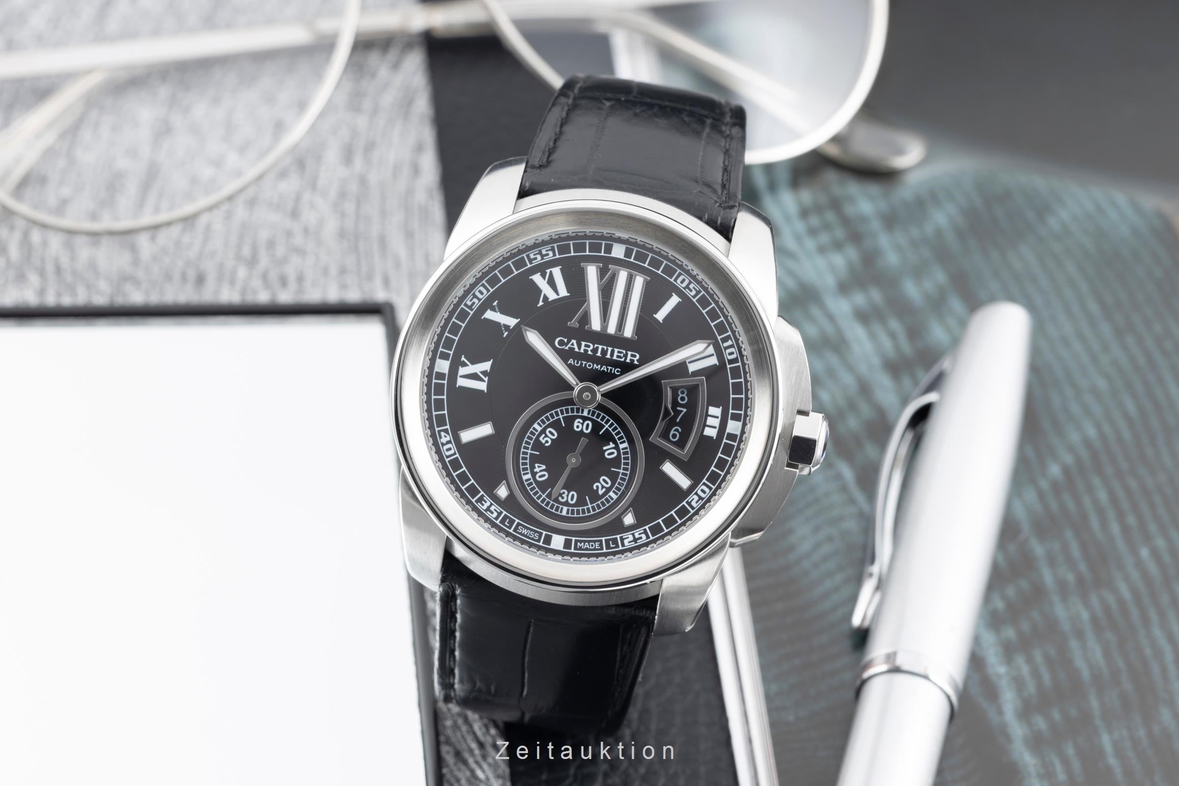 Cartier Calibre de Cartier 42 Edelstahl Automatik Herrenuhr Ref. W7100041 3389 [2603922]