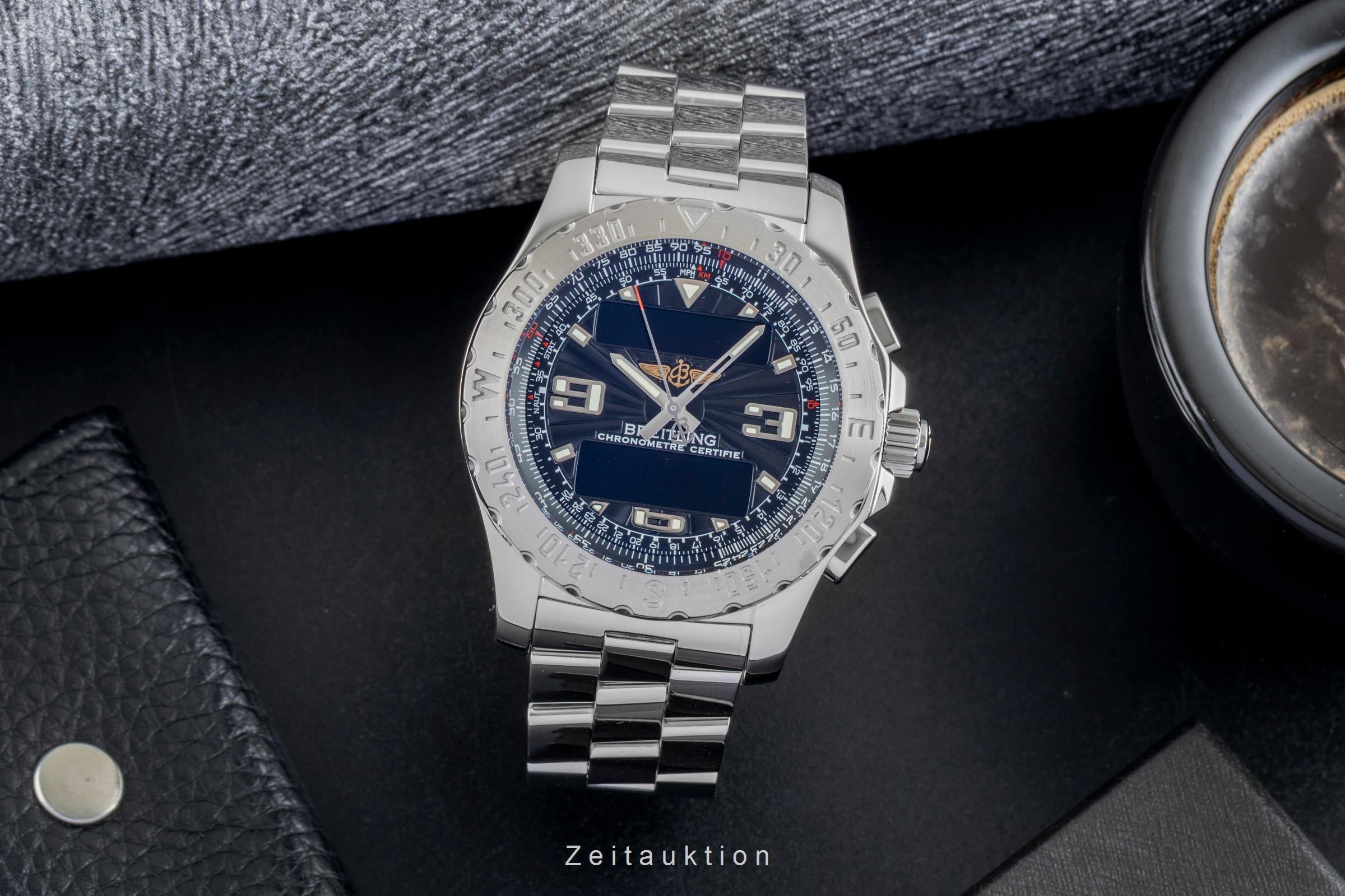 Breitling Airwolf Chronograph Black Dial Edelstahl Quarz Herrenuhr Ref. A78363 [2603923]
