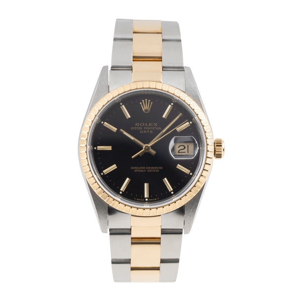 Rolex Date acciaio / oro automatismo orologio da uomo 15223  [2603930]
