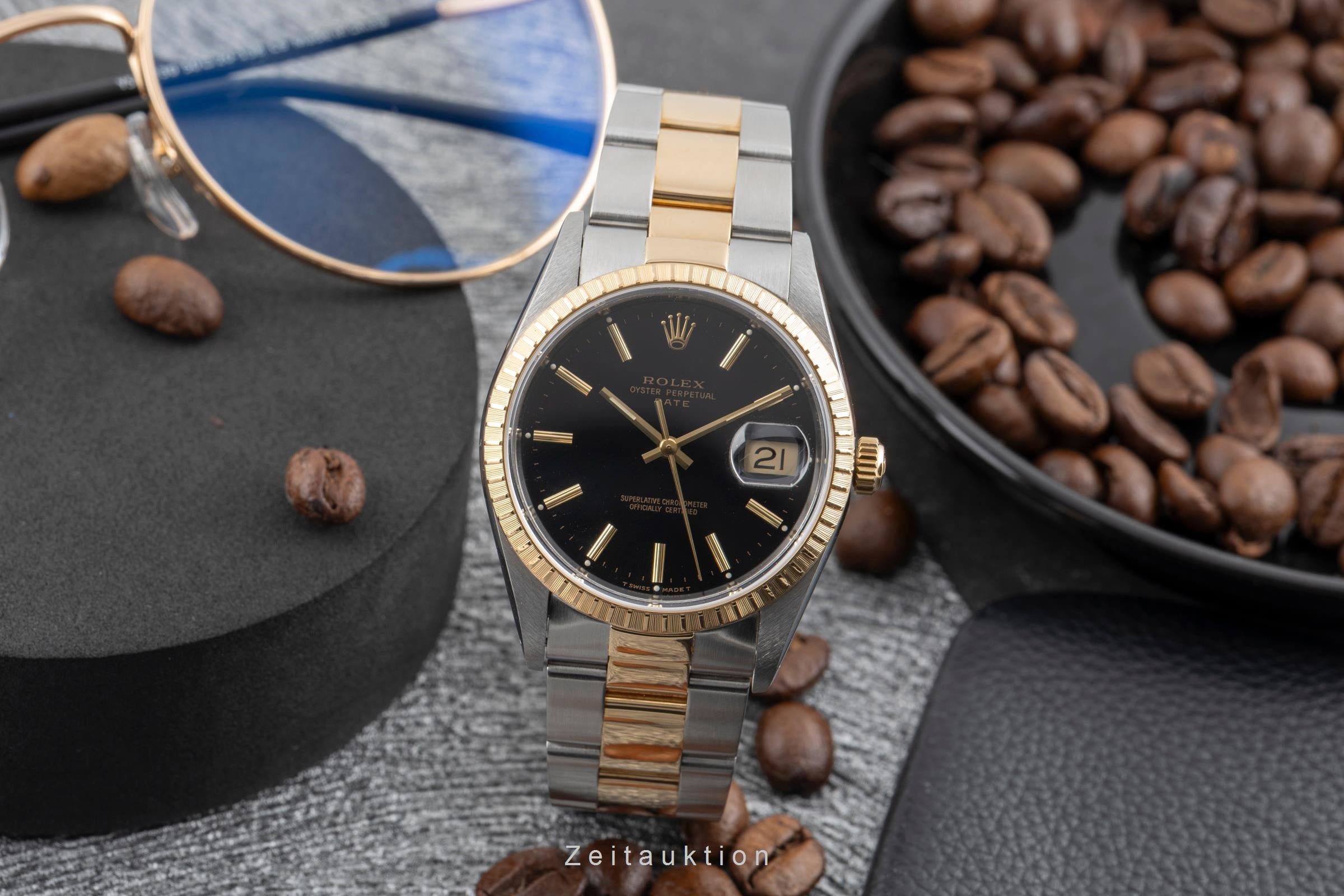 Rolex Date acciaio / oro automatismo orologio da uomo 15223  [2603930]