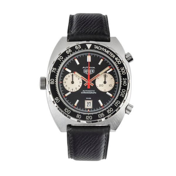 Heuer Autavia chronograph steel automatic men's watch 11063 Vintage  [2603942]