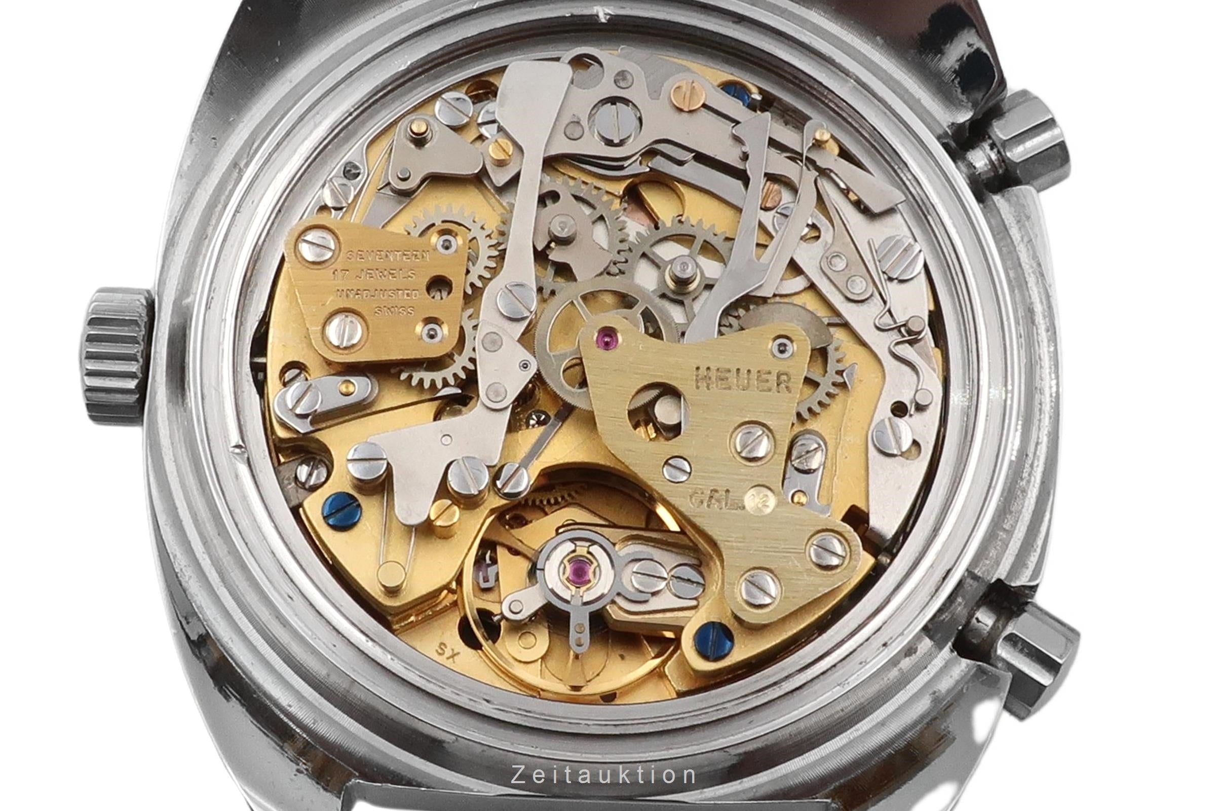 Heuer Autavia chronograph steel automatic men's watch 11063 Vintage  [2603942]