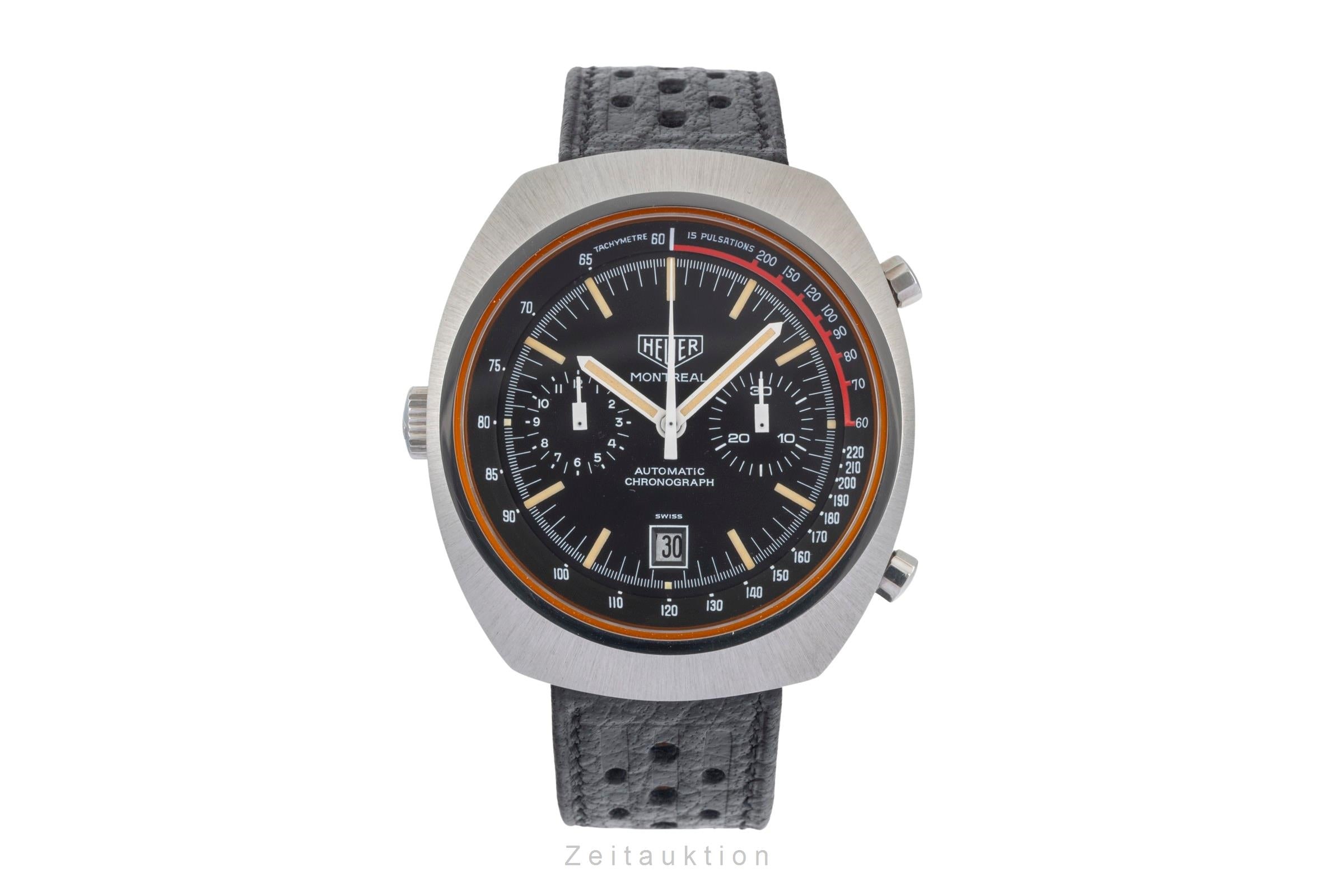 Heuer Montreal cronógrafo acero automático reloj para caballeros 110.503NC Vintage  [2603943]