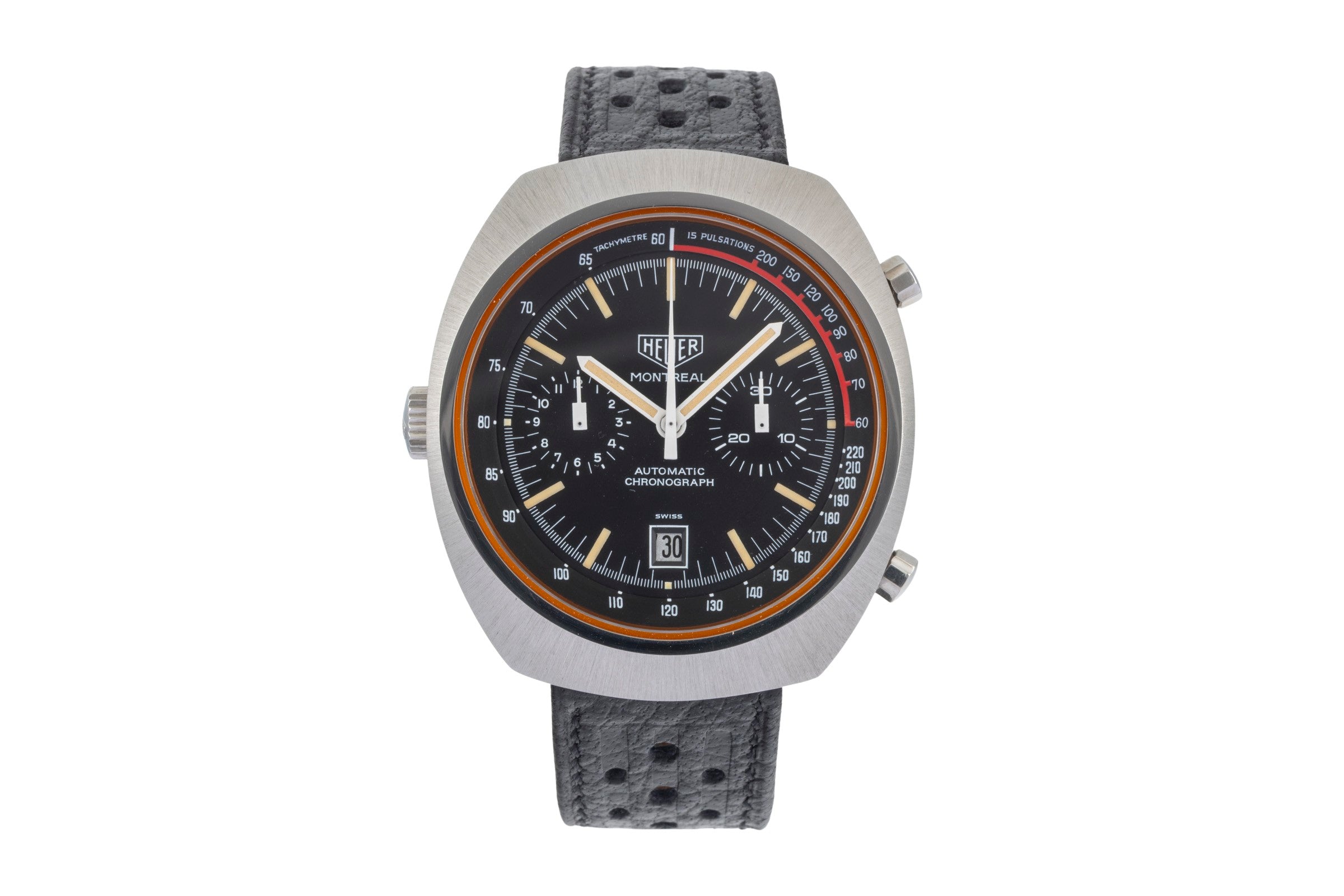 Heuer Montreal cronógrafo acero automático reloj para caballeros 110.503NC Vintage  [2603943]