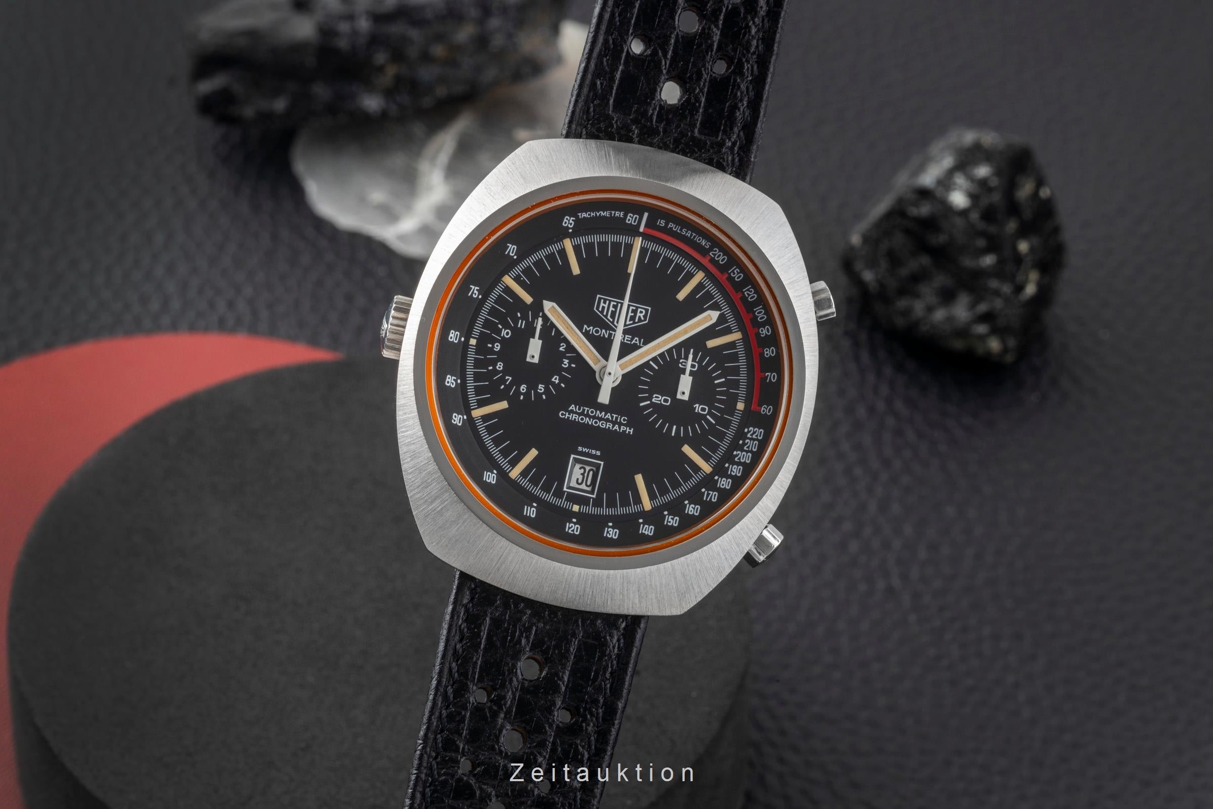Heuer Montreal cronógrafo acero automático reloj para caballeros 110.503NC Vintage  [2603943]