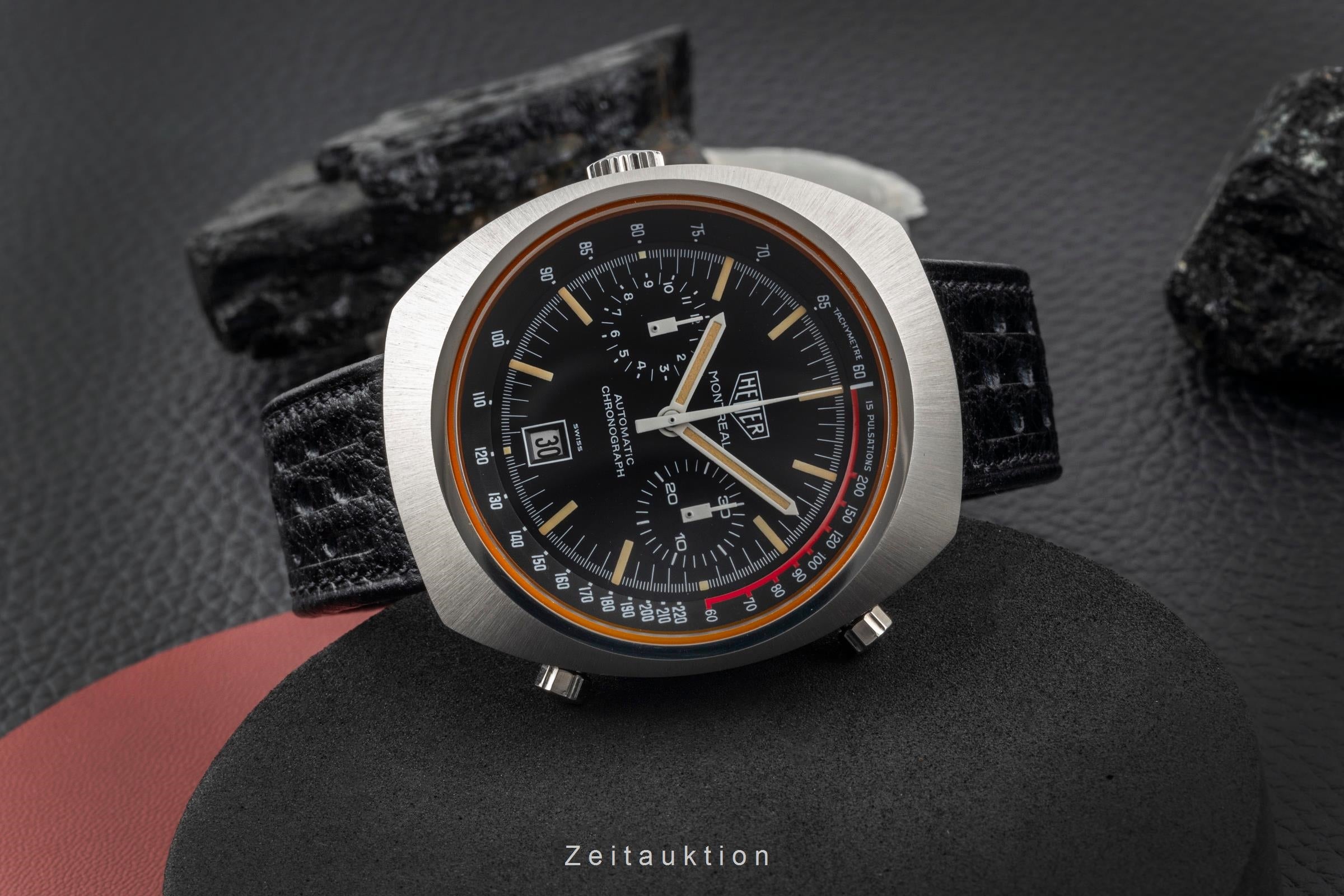 Heuer Montreal cronógrafo acero automático reloj para caballeros 110.503NC Vintage  [2603943]