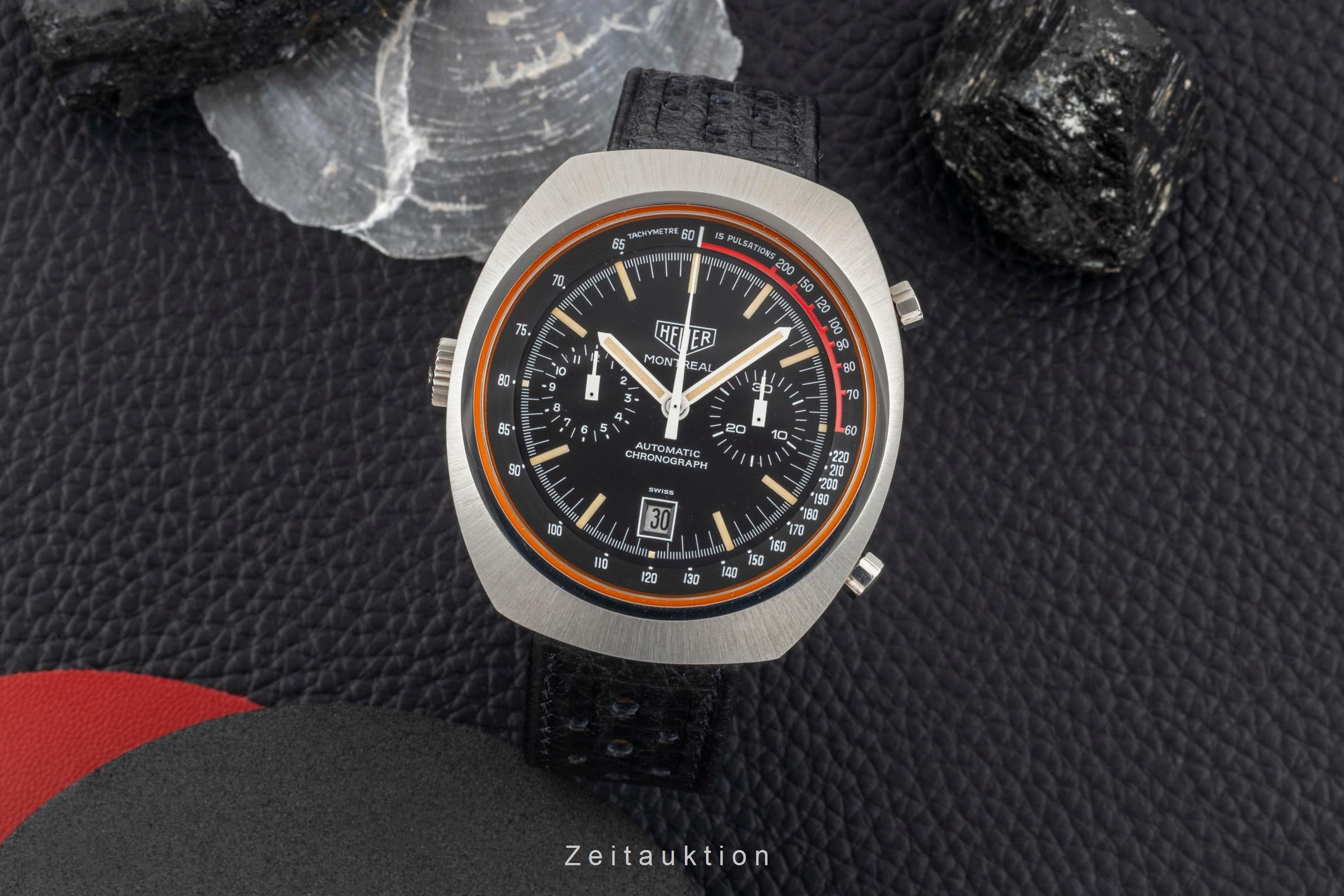 Heuer Montreal cronógrafo acero automático reloj para caballeros 110.503NC Vintage  [2603943]