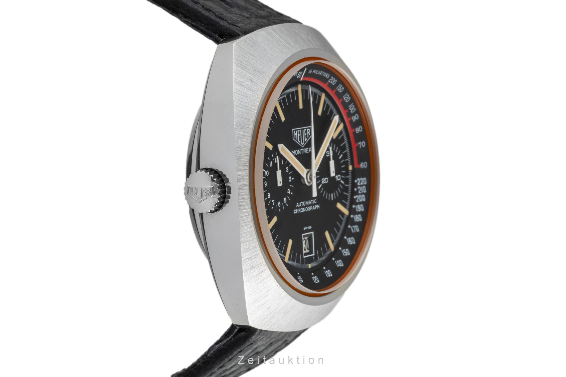 Heuer Montreal cronógrafo acero automático reloj para caballeros 110.503NC Vintage  [2603943]