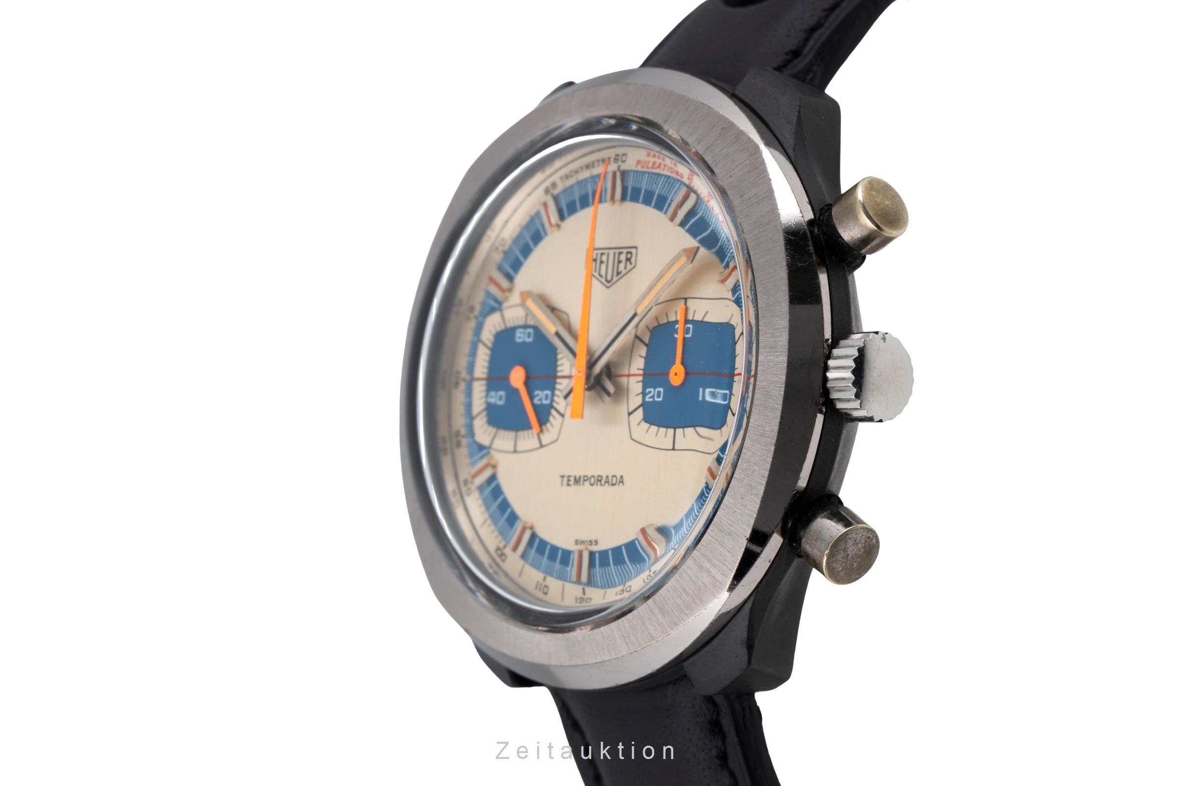 Heuer Temporada chronograph plastic manual winding men's watch 733.809 Vintage  [2603944]
