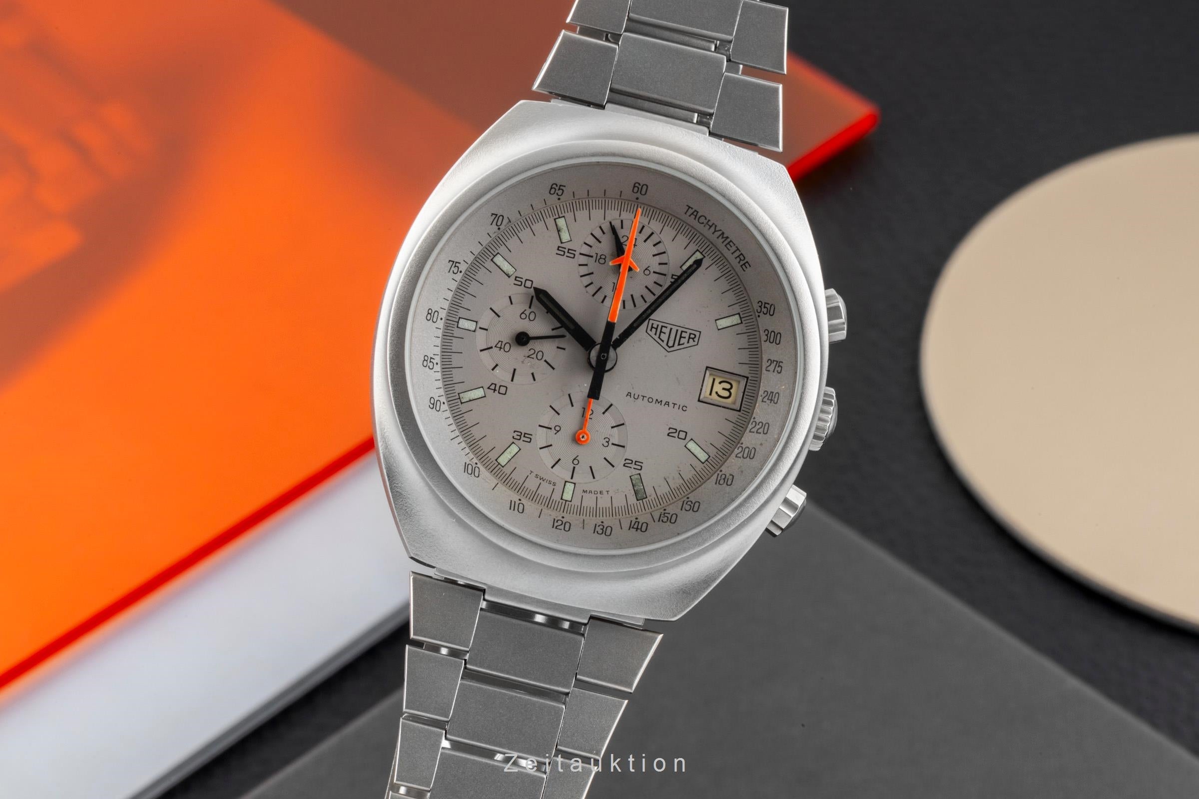 Heuer chronographe acier automatique montre pour hommes 510.503 Vintage  [2603947]