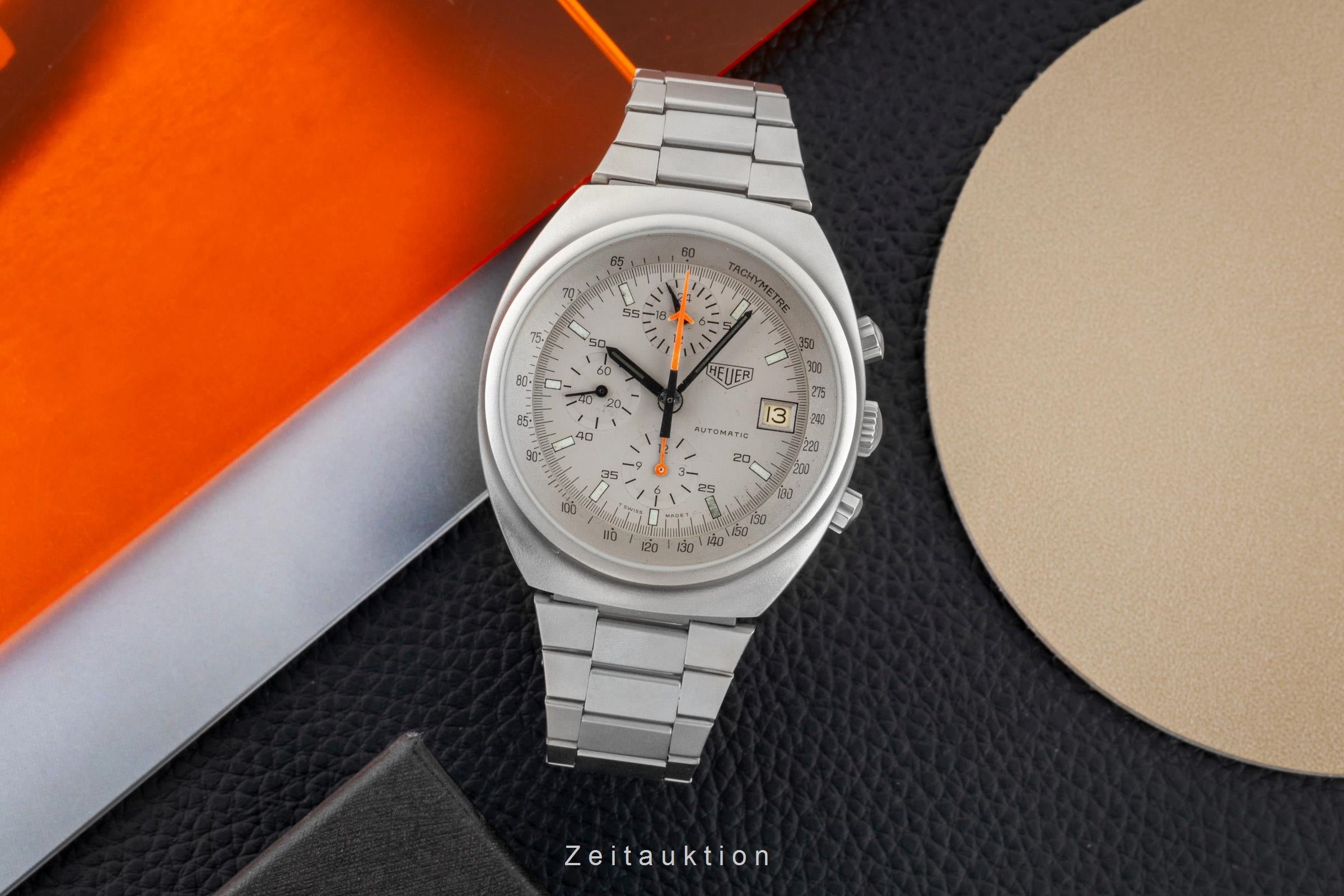 Heuer chronographe acier automatique montre pour hommes 510.503 Vintage  [2603947]