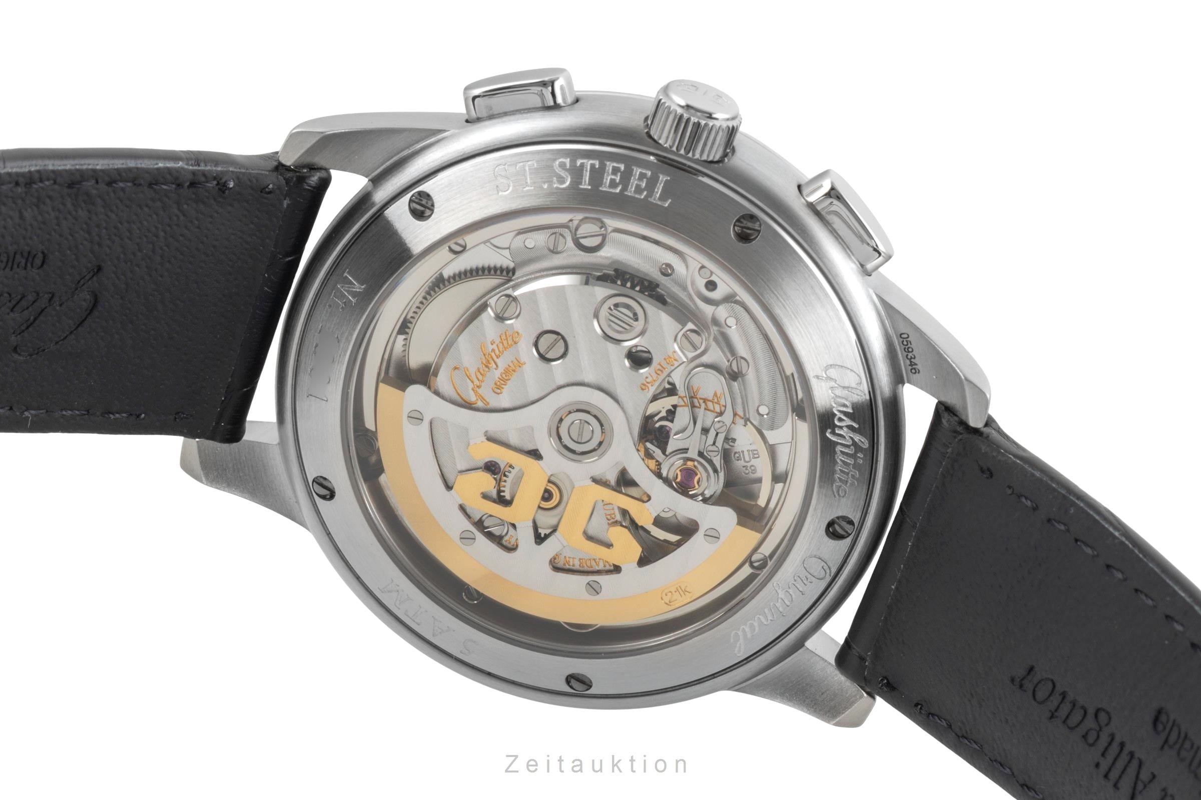 Glashütte Senator cronógrafo acero automático reloj para caballeros 1-39-31-11-13-04  [2603951]