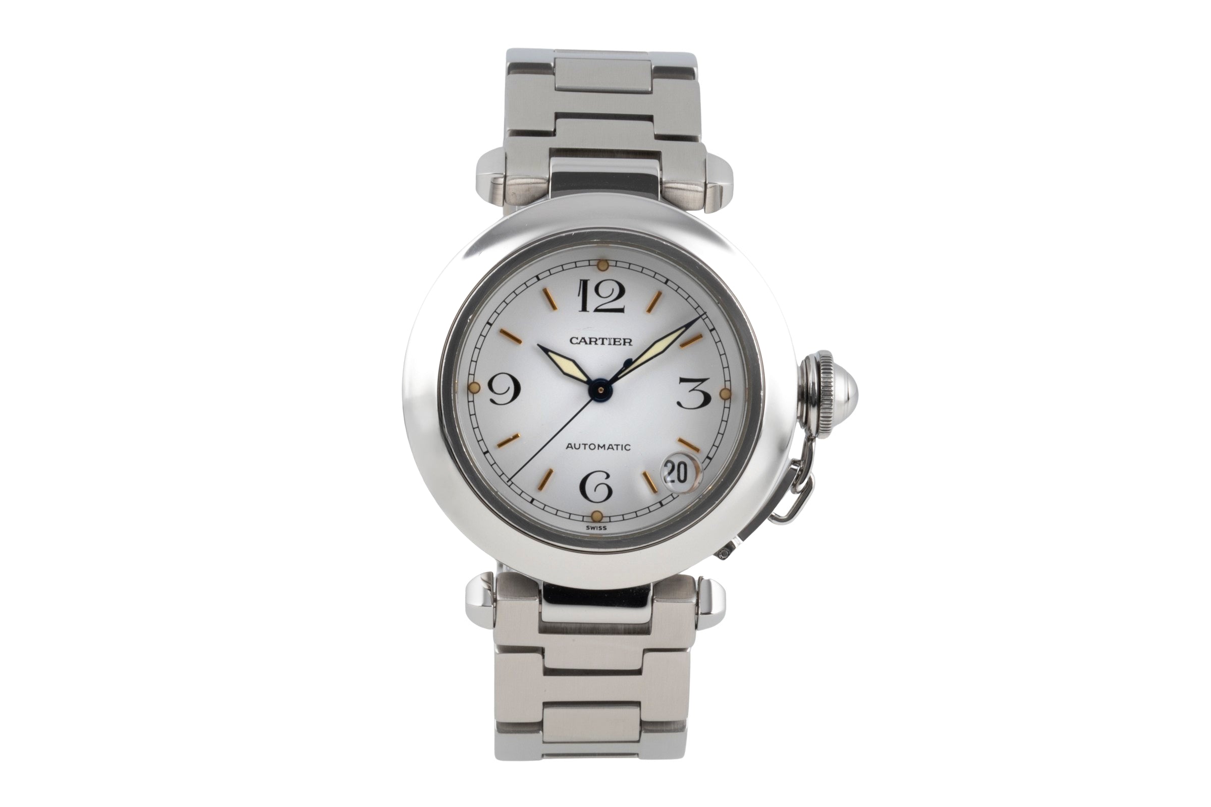 Cartier Pasha acero automático reloj para caballeros W31015M7  [2603952]