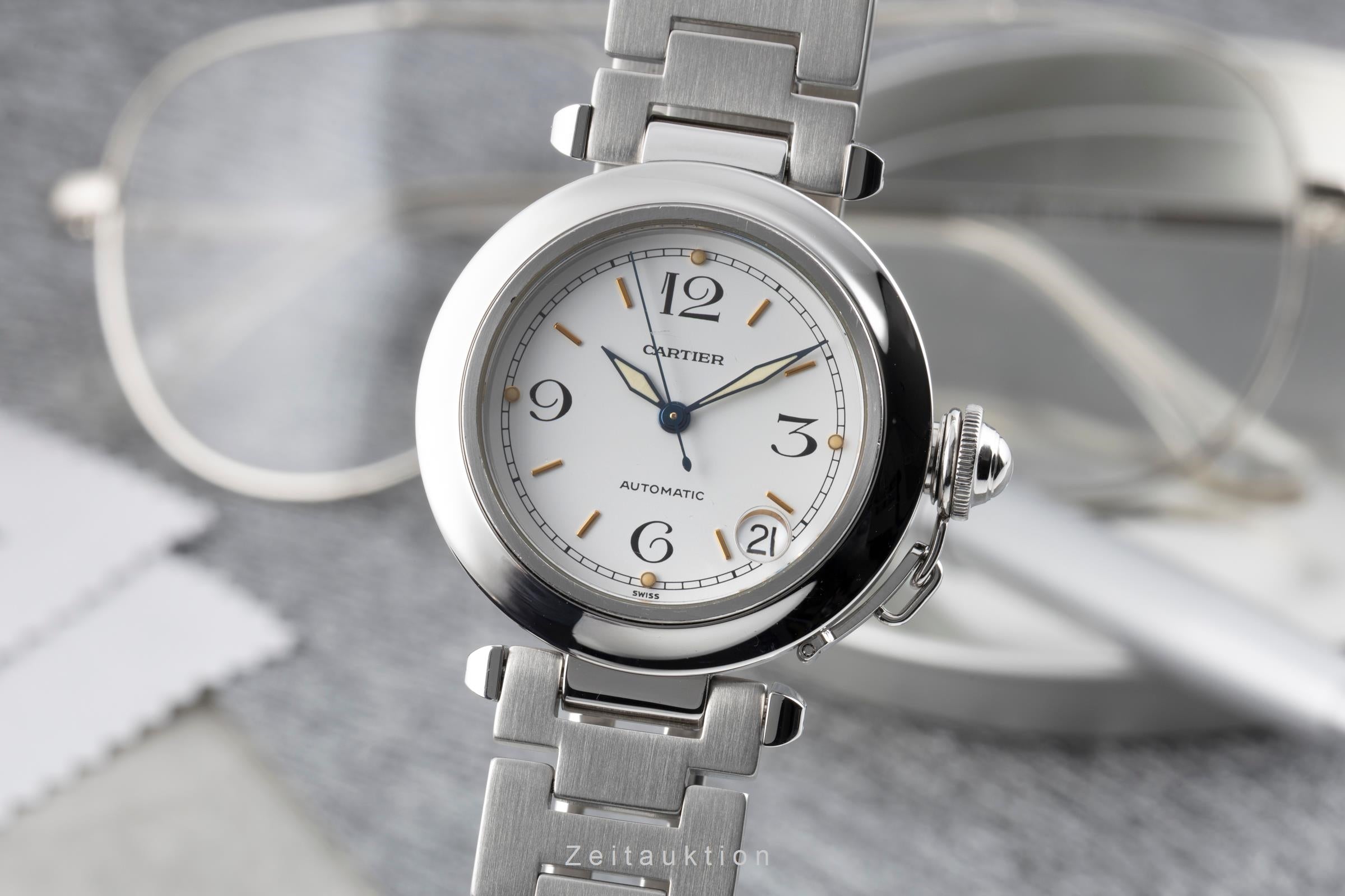 Cartier Pasha steel automatic Kal. 049 Ref. W31015M7 | 2603952