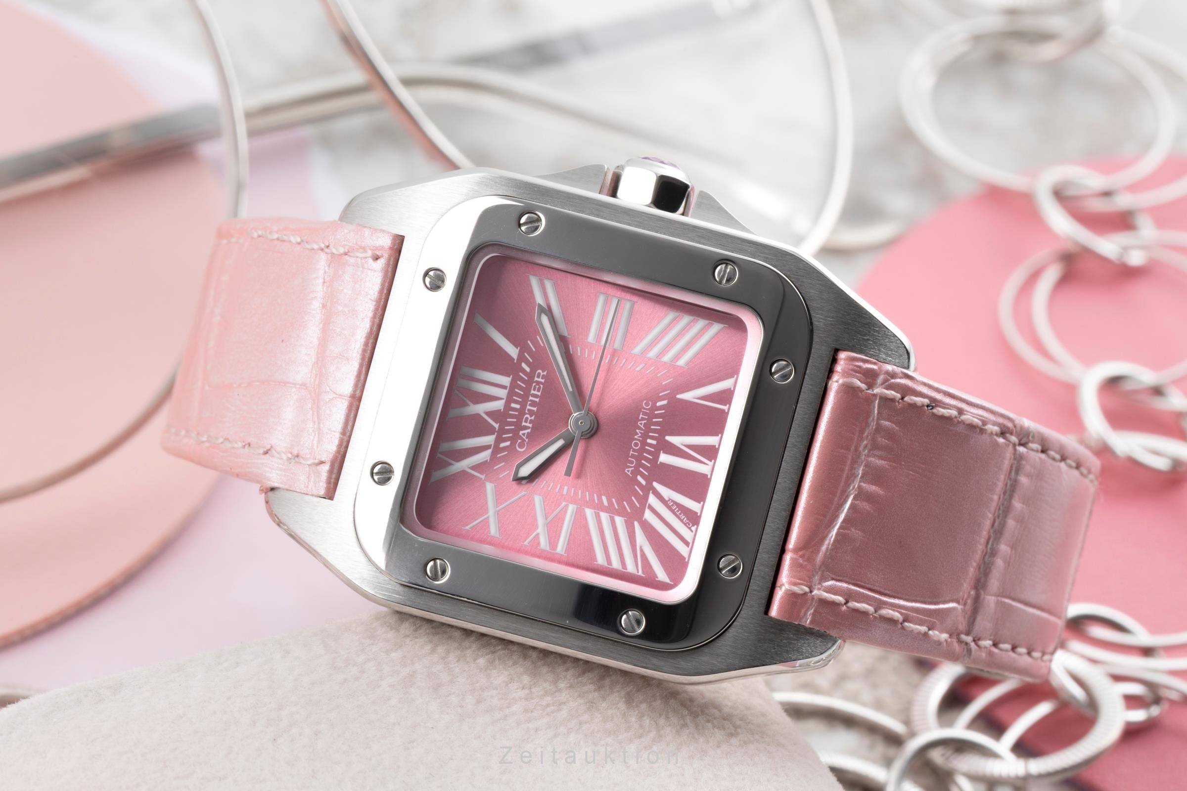 Cartier Santos 100 acero automático reloj para damas  W20133X8, 2878  [2603957]