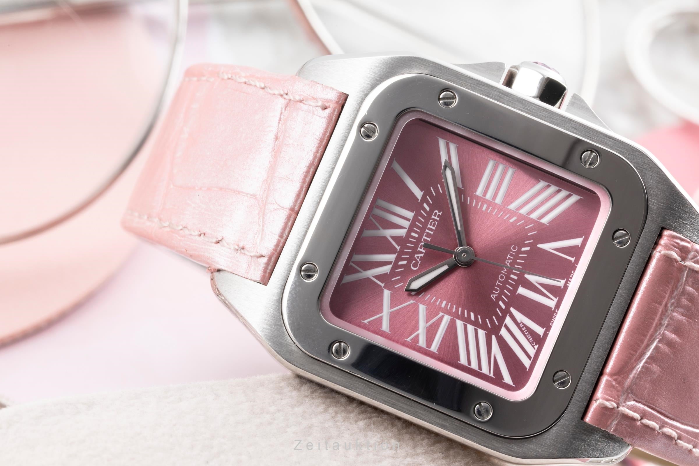 Cartier Santos 100 acero automático reloj para damas  W20133X8, 2878  [2603957]
