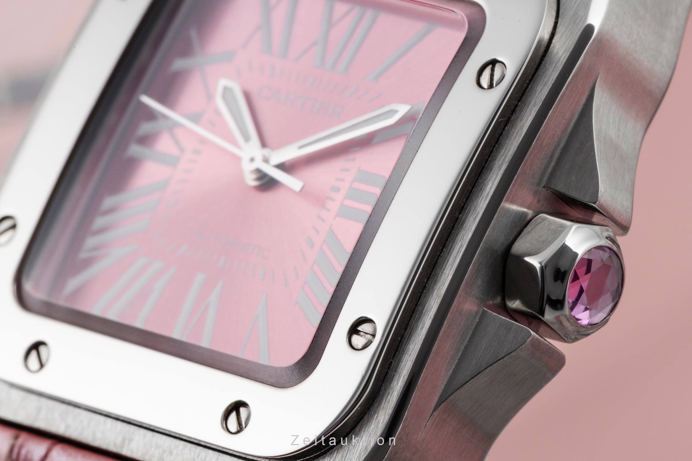Cartier Santos 100 acero automático reloj para damas  W20133X8, 2878  [2603957]