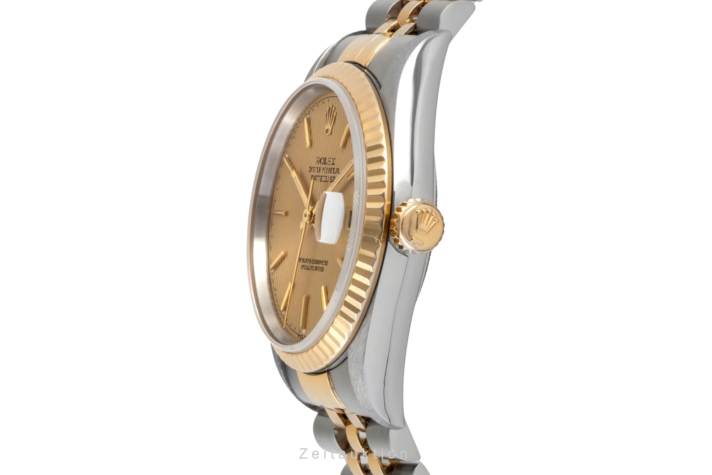 Rolex Datejust 36 Tapestry Dial Stahl Gold Ref. 16233 B&P LC100 Collector´s Set [2603970]