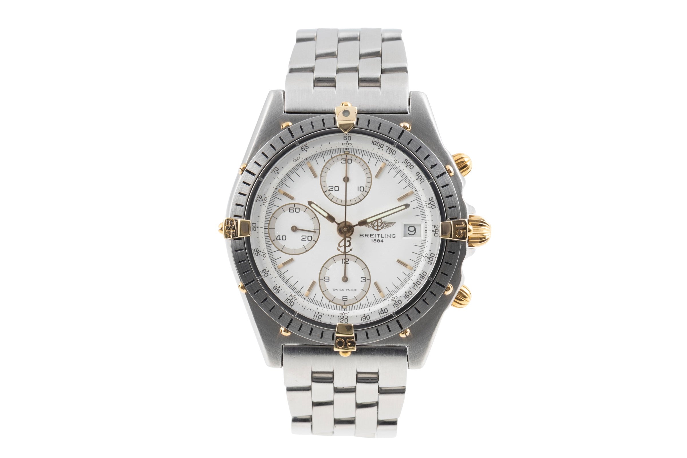 Breitling Chronomat chronograph gilt / steel automatic men's watch 81.950  [2603971]