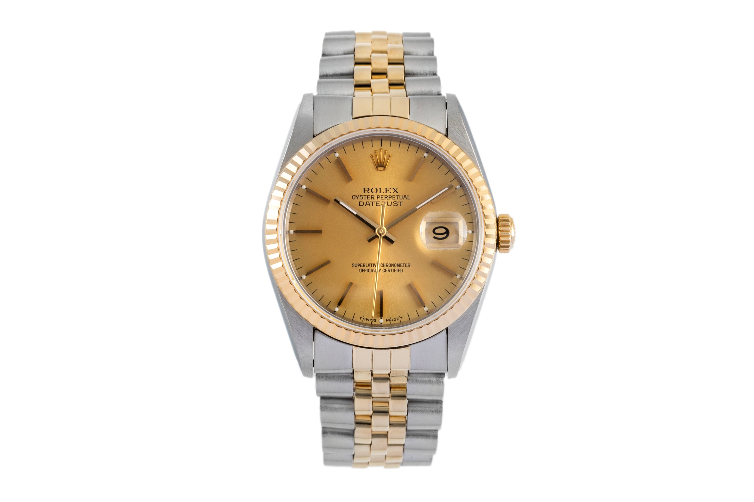 Rolex Datejust 36 Stahl / Gold Automatik Herrenuhr Ref. 16233 B&P 1989 USA [2603972]