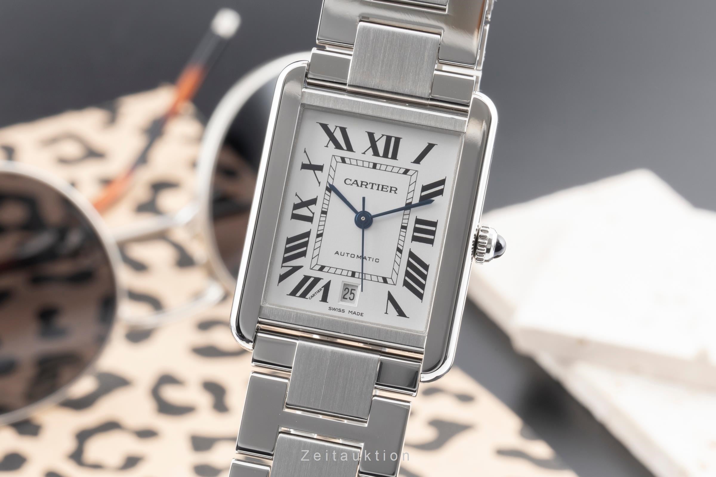 Cartier Tank acero automático reloj para caballeros W5200028  [2603976]