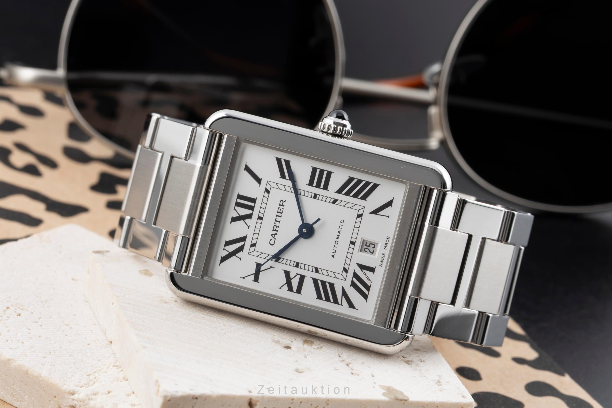 Cartier Tank acero automático reloj para caballeros W5200028  [2603976]
