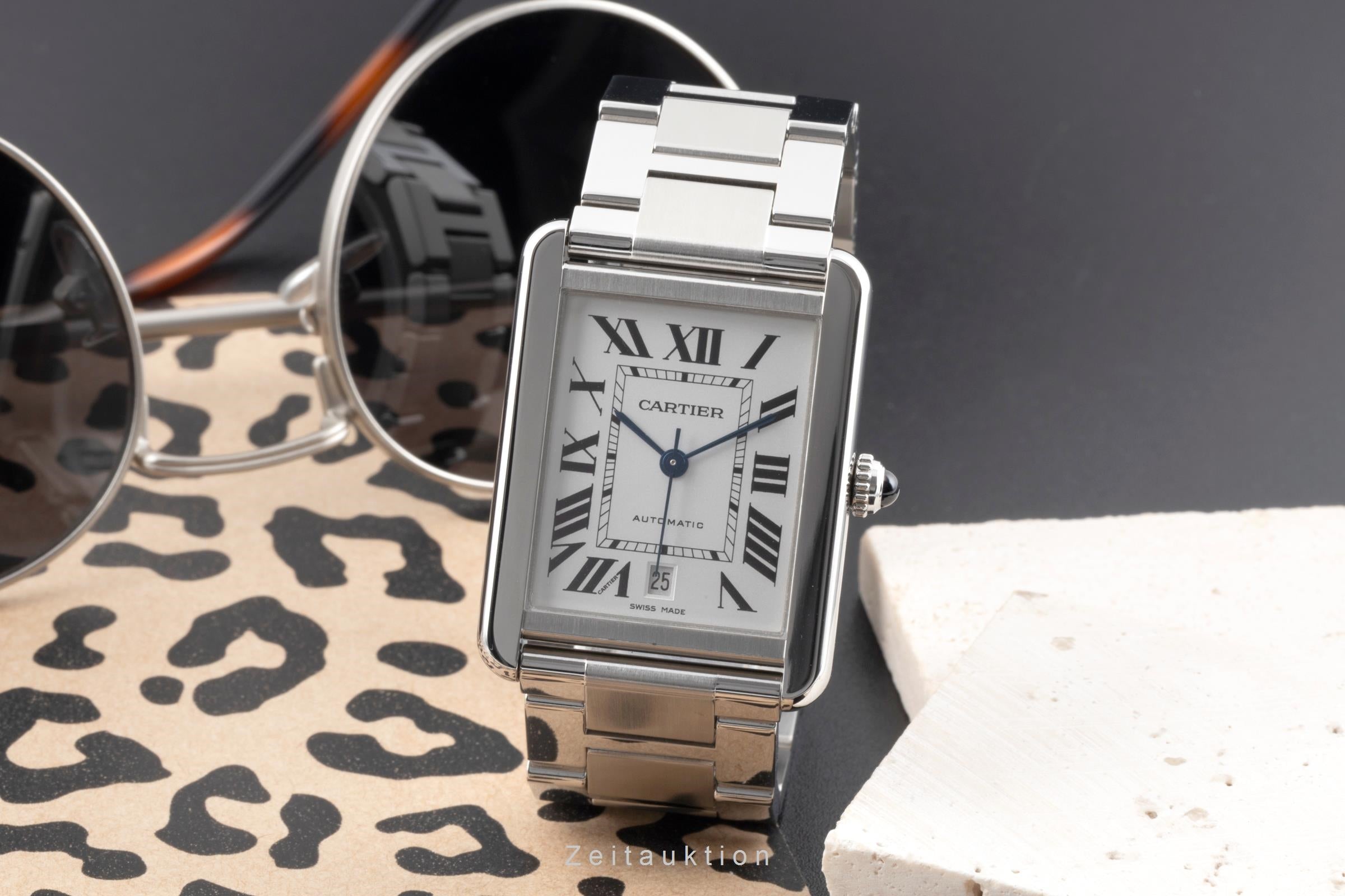 Cartier Tank acero automático reloj para caballeros W5200028  [2603976]