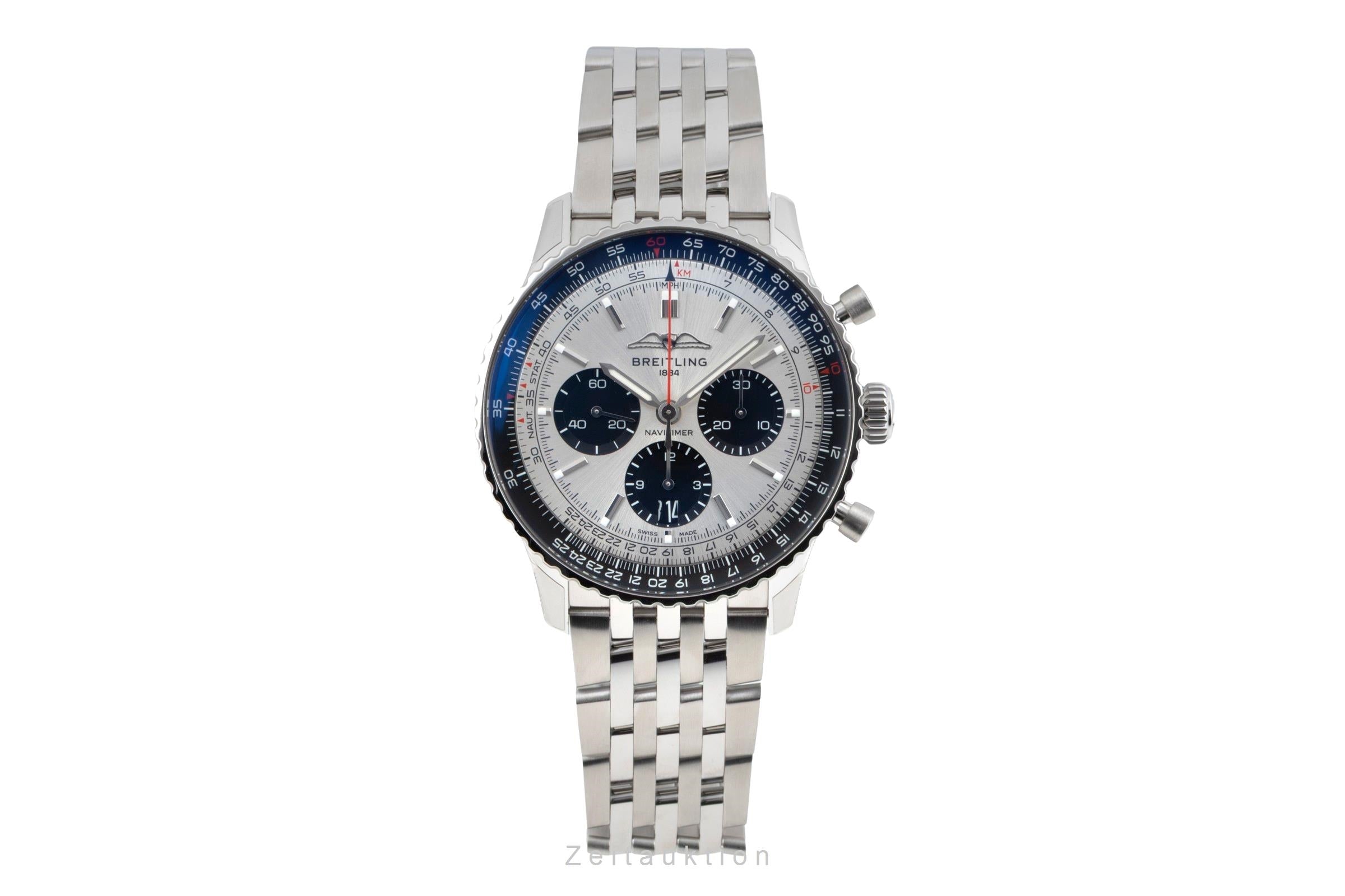 Breitling Navitimer chronograph steel automatic men's watch AB0138241G1A1 LP: 9850EUR  [2603981]