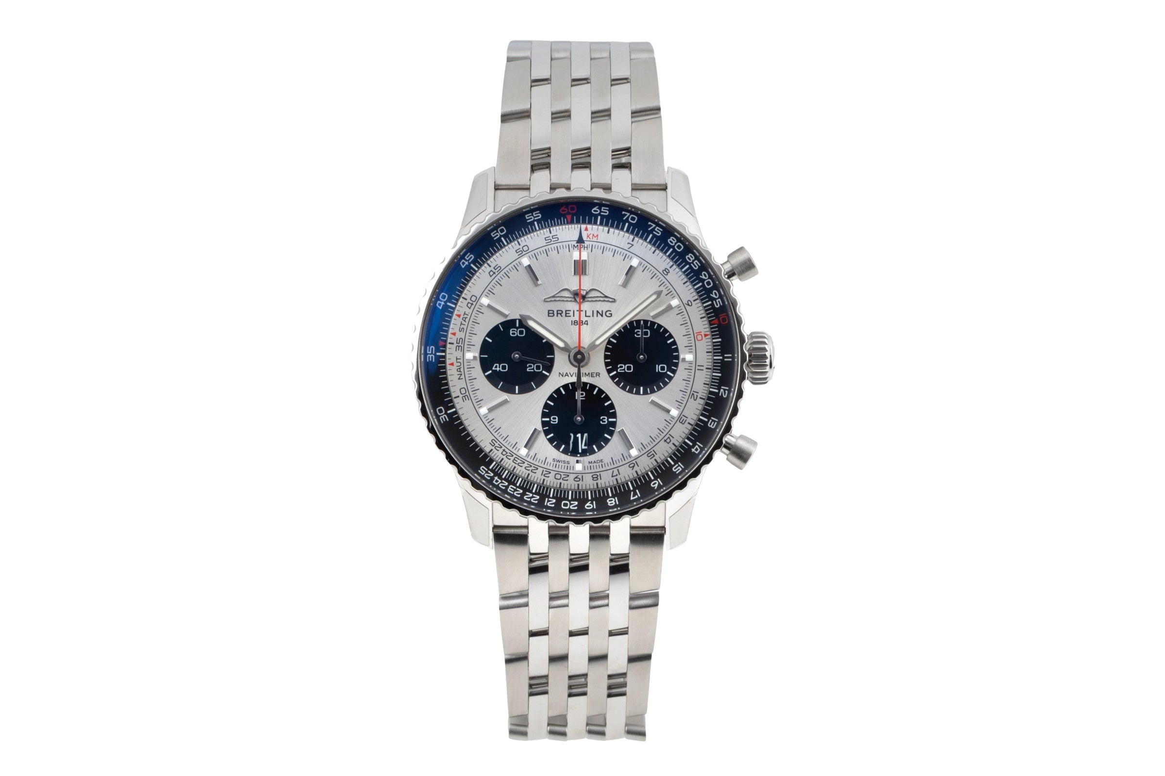 Breitling Navitimer chronograph steel automatic men's watch AB0138241G1A1 LP: 9850EUR  [2603981]