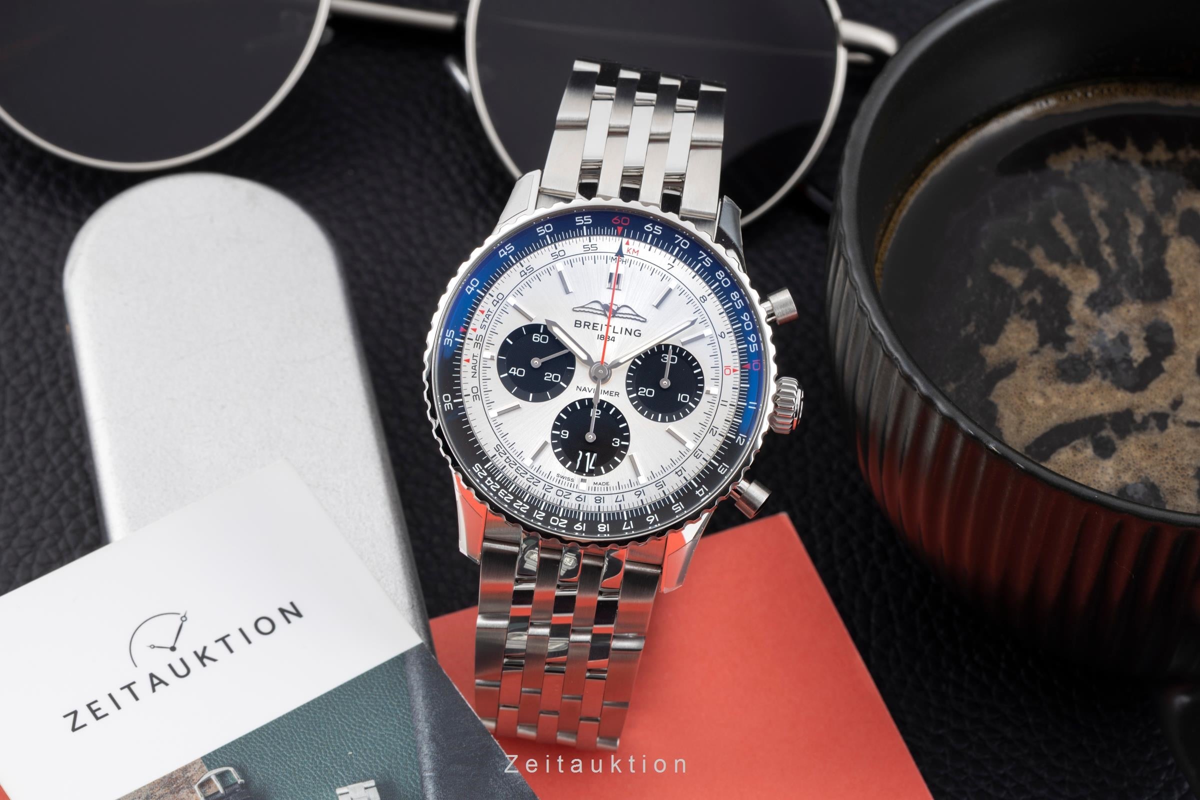 Breitling Navitimer chronograph steel automatic men's watch AB0138241G1A1 LP: 9850EUR  [2603981]