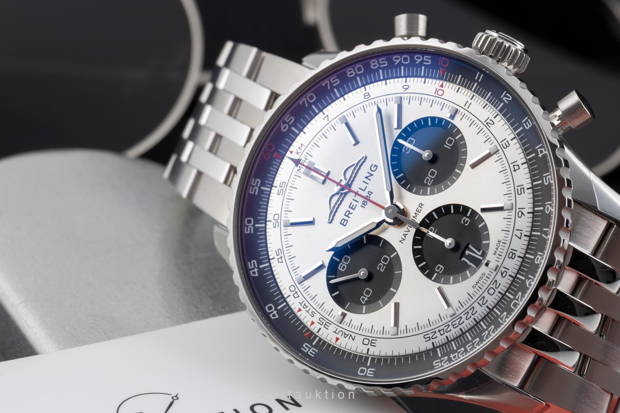 Breitling Navitimer chronograph steel automatic men's watch AB0138241G1A1 LP: 9850EUR  [2603981]