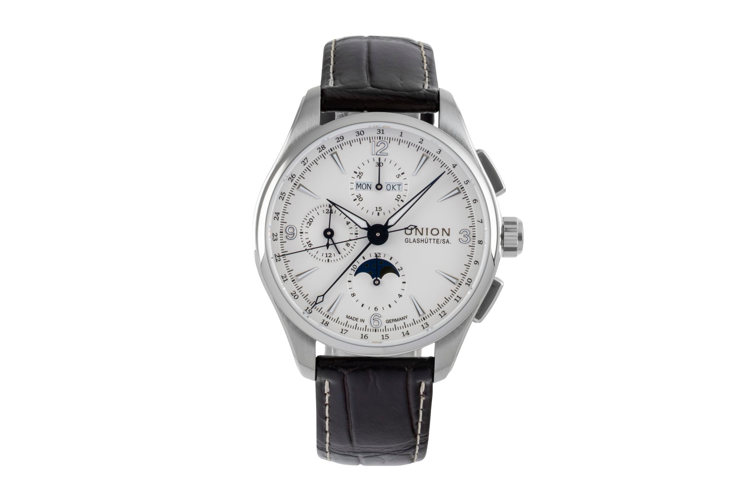 Union Glashütte Belisar cronografo acciaio automatismo orologio da uomo D014.425.16.017.00 LP: 3600EUR  [2603982]