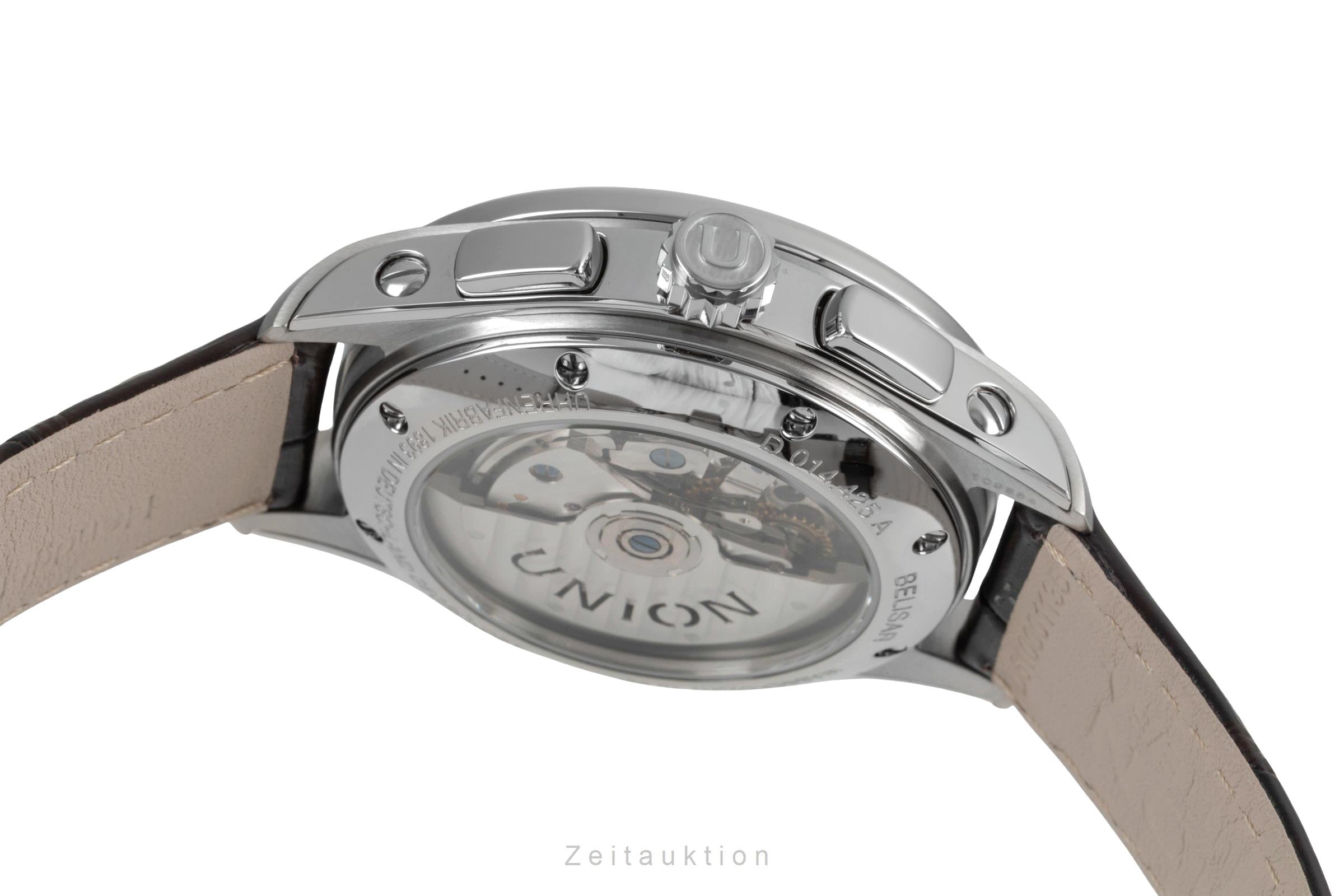 Union Glashütte Belisar cronógrafo acero automático reloj para caballeros D014.425.16.017.00 LP: 3600EUR  [2603982]