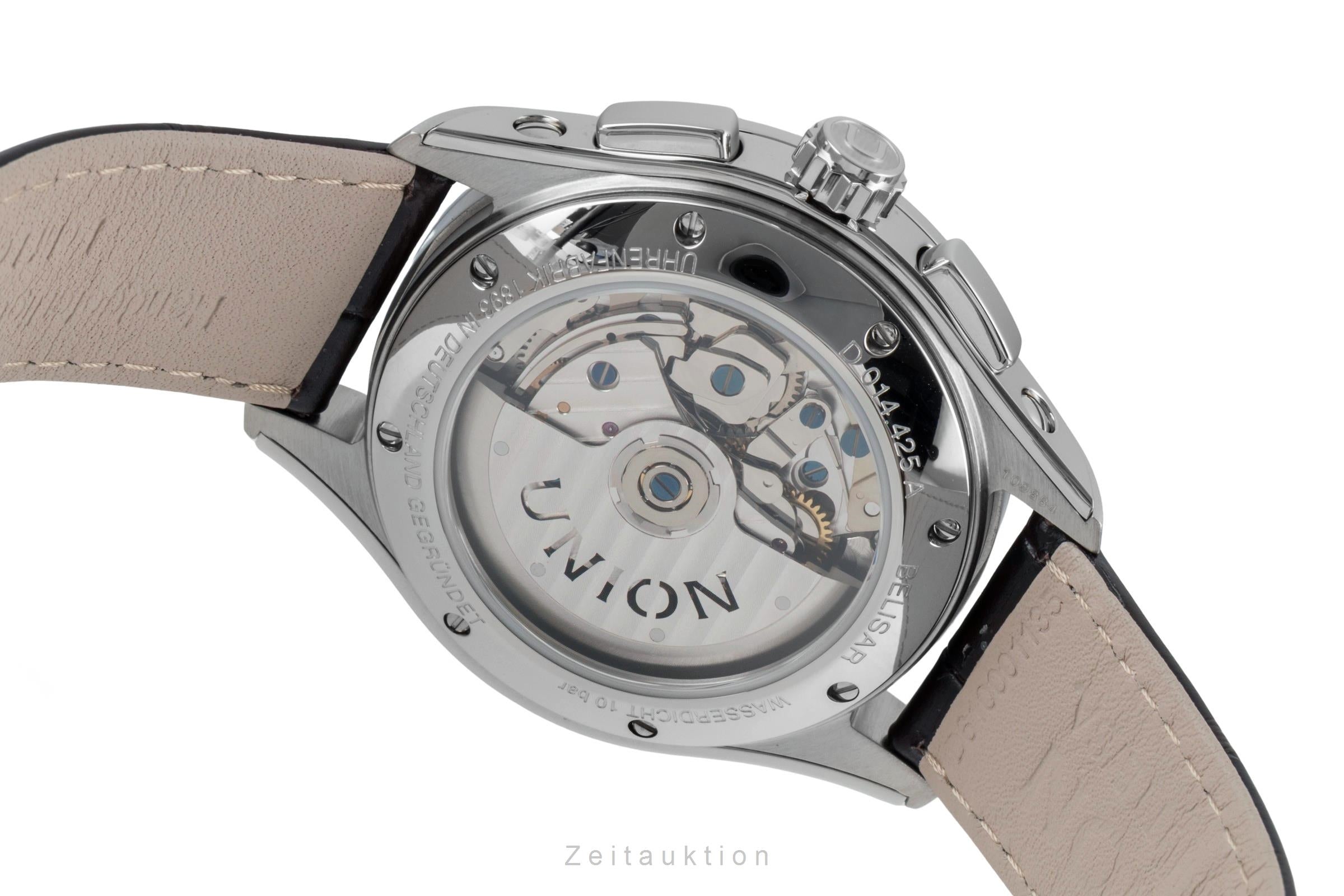 Union Glashütte Belisar cronógrafo acero automático reloj para caballeros D014.425.16.017.00 LP: 3600EUR  [2603982]