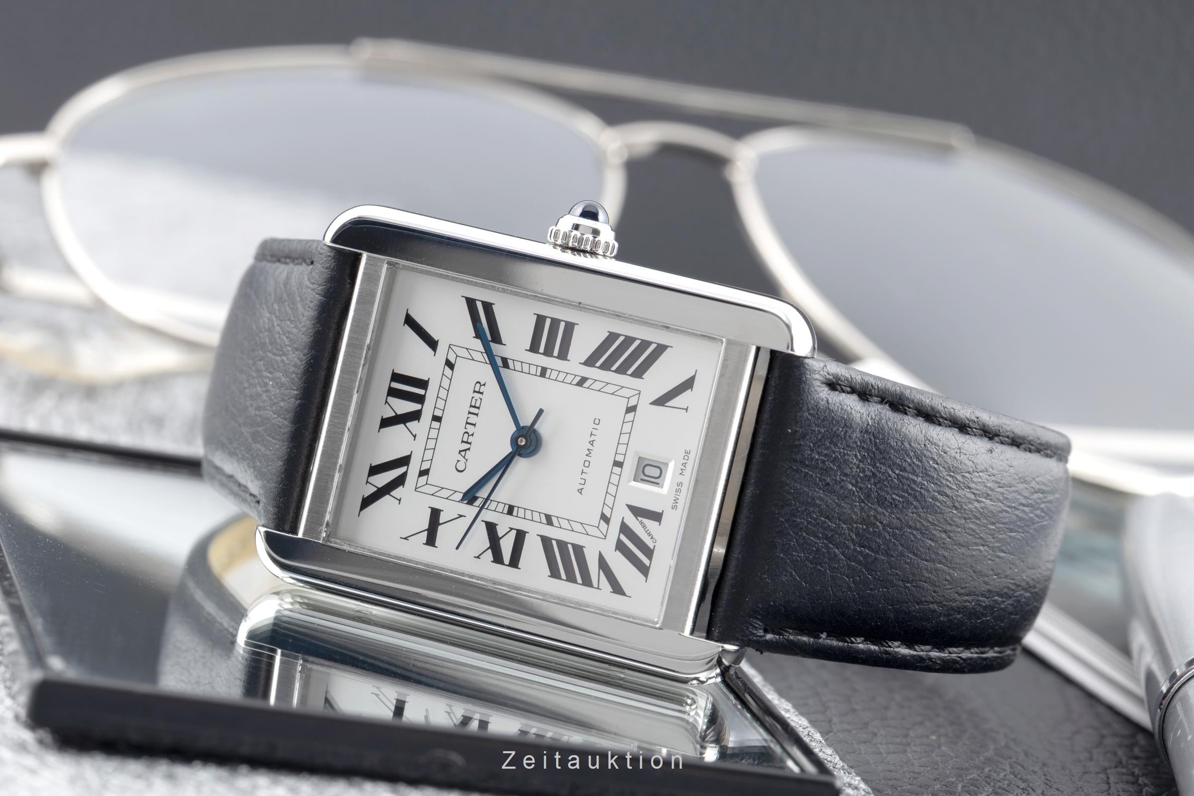Cartier Tank acero automático reloj para caballeros W5200027  [2603983]