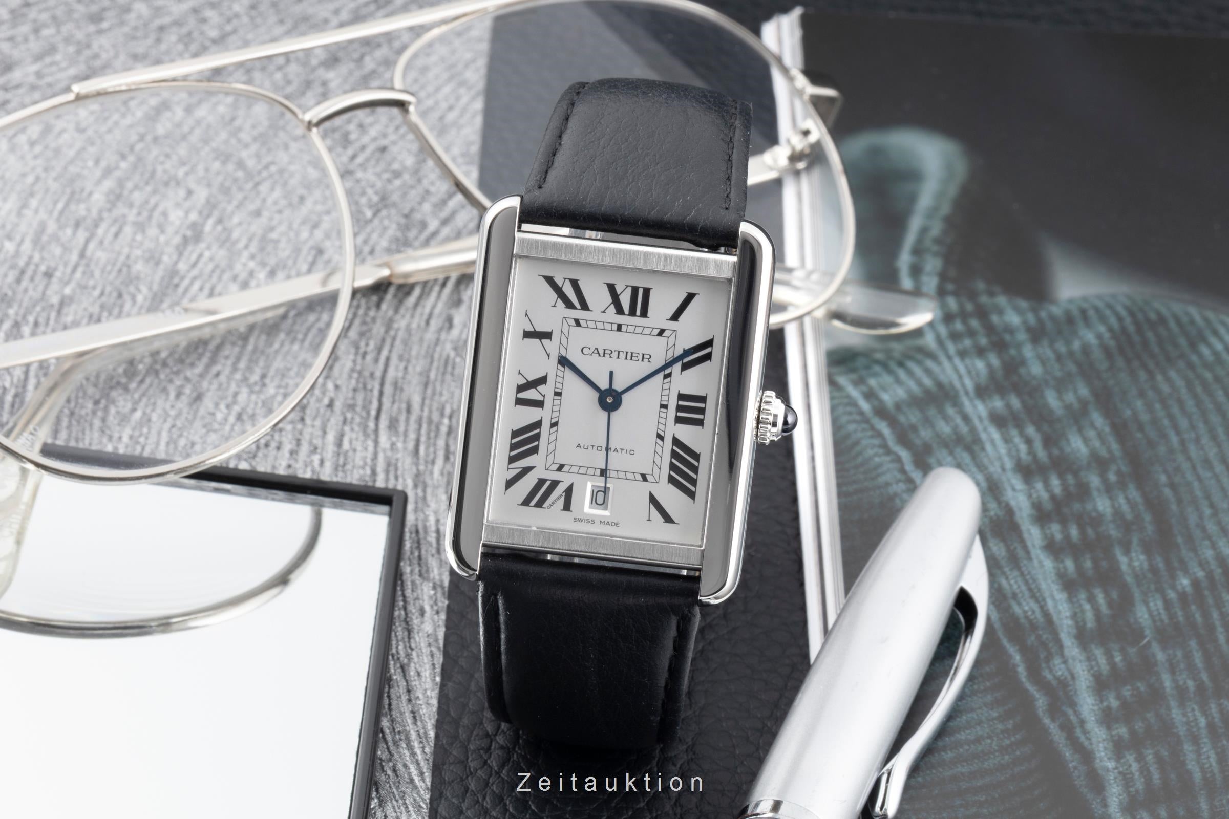 Cartier Tank acero automático reloj para caballeros W5200027  [2603983]