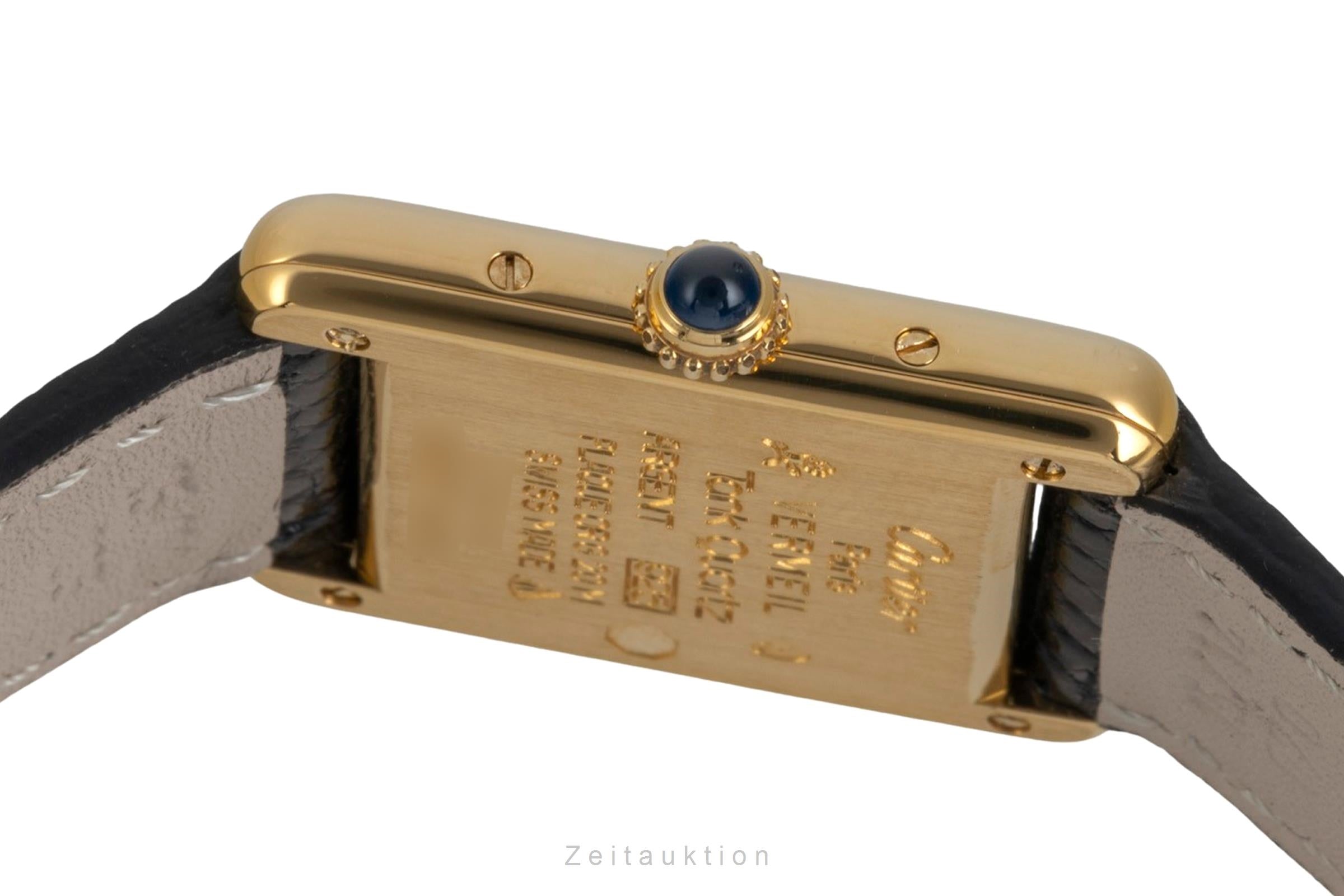 Cartier Tank plata banada en oro cuarzo reloj para damas  5057001  [2603995]
